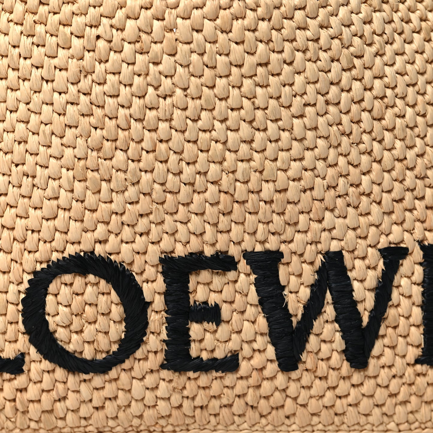 Raffia Small Paulas Ibiza Logo Tote Natural Tan