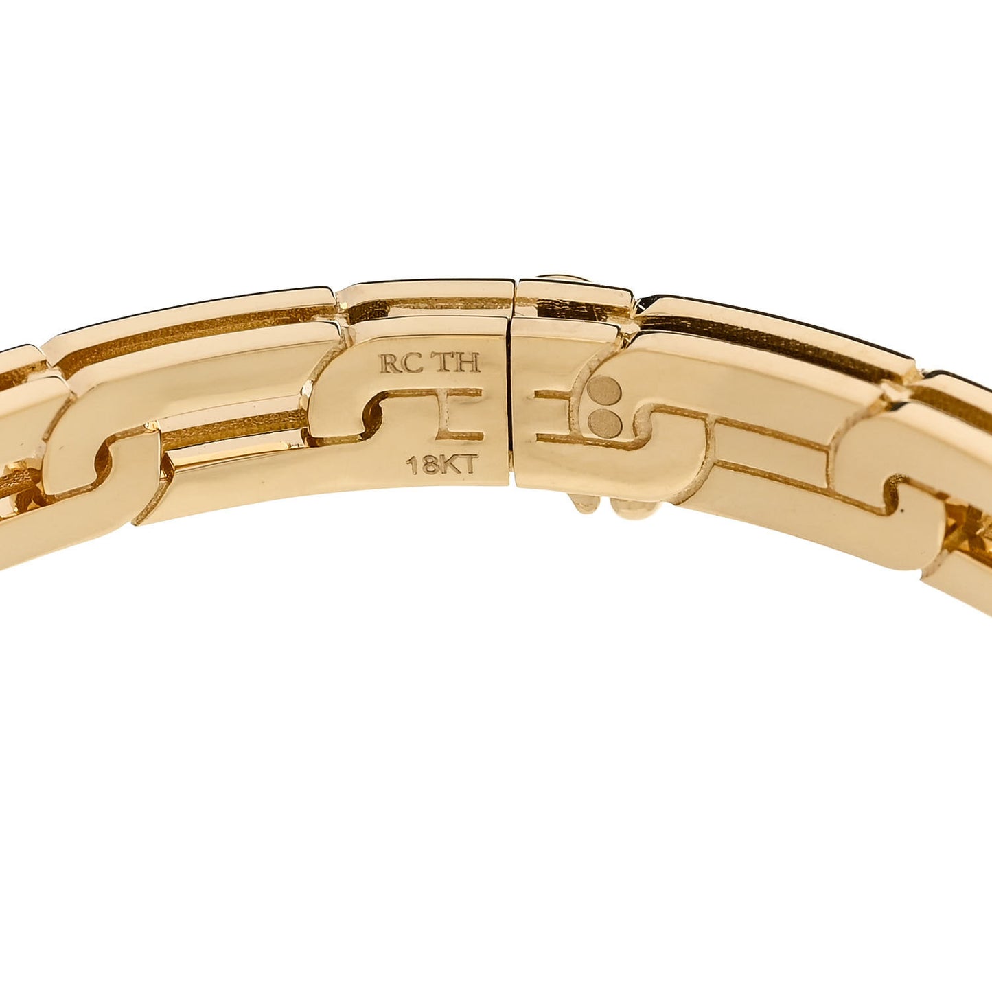 18K Yellow Gold Slim Navarra Bangle Bracelet