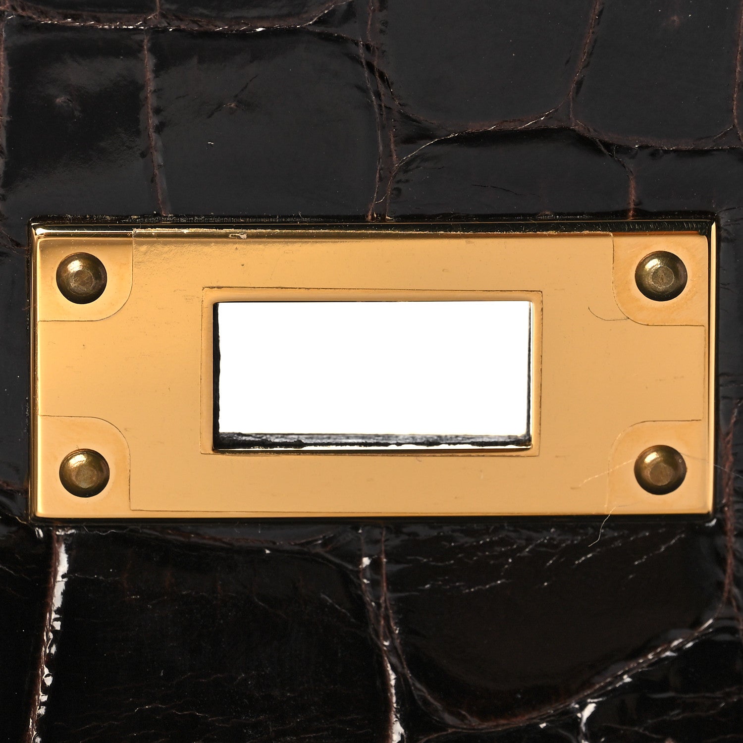 Hermes Shiny Niloticus Crocodile Kelly Sellier 28 Macassar 33 of 38