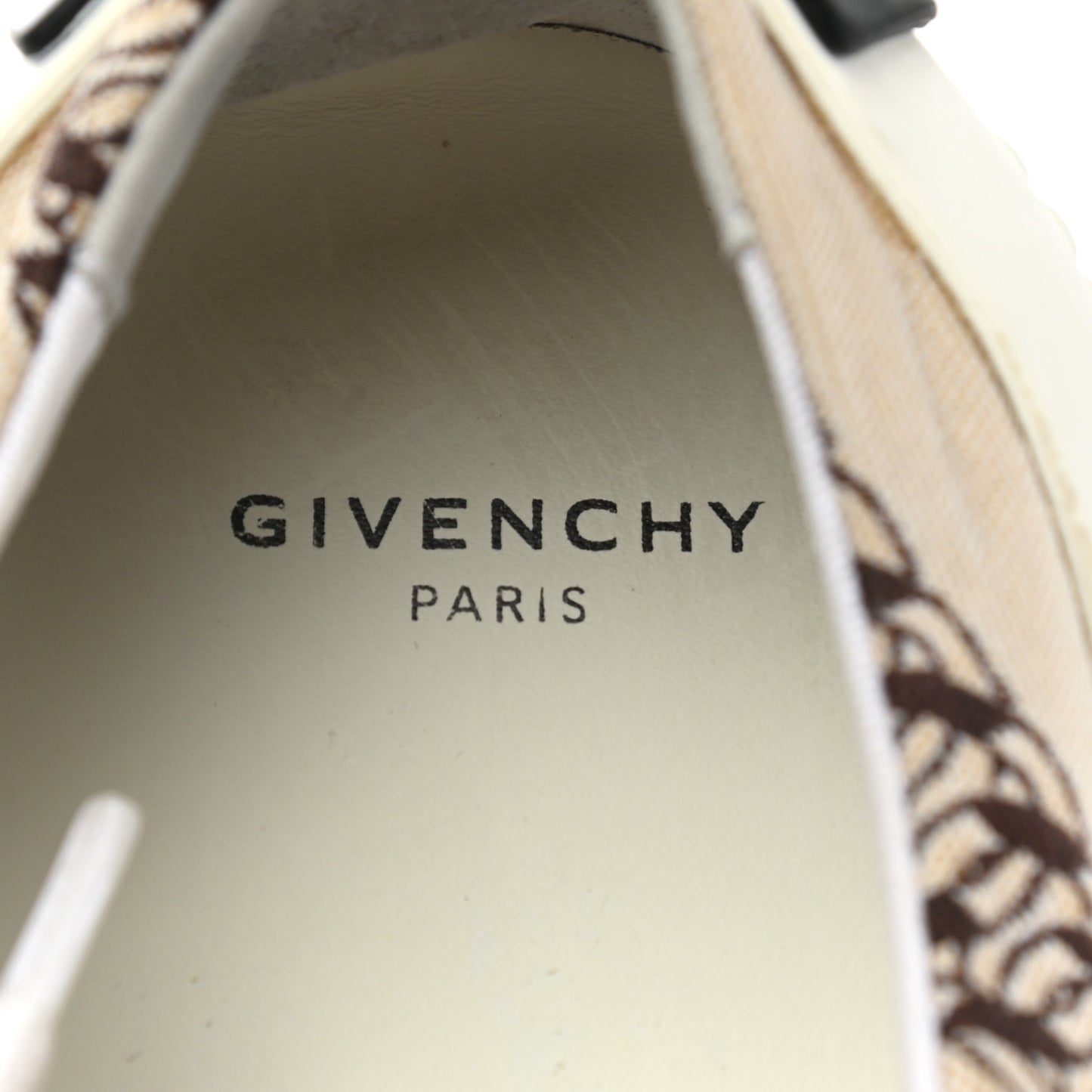 Canvas Chain Logo Printed Womens Tennis Sneakers 38 Beige Brown