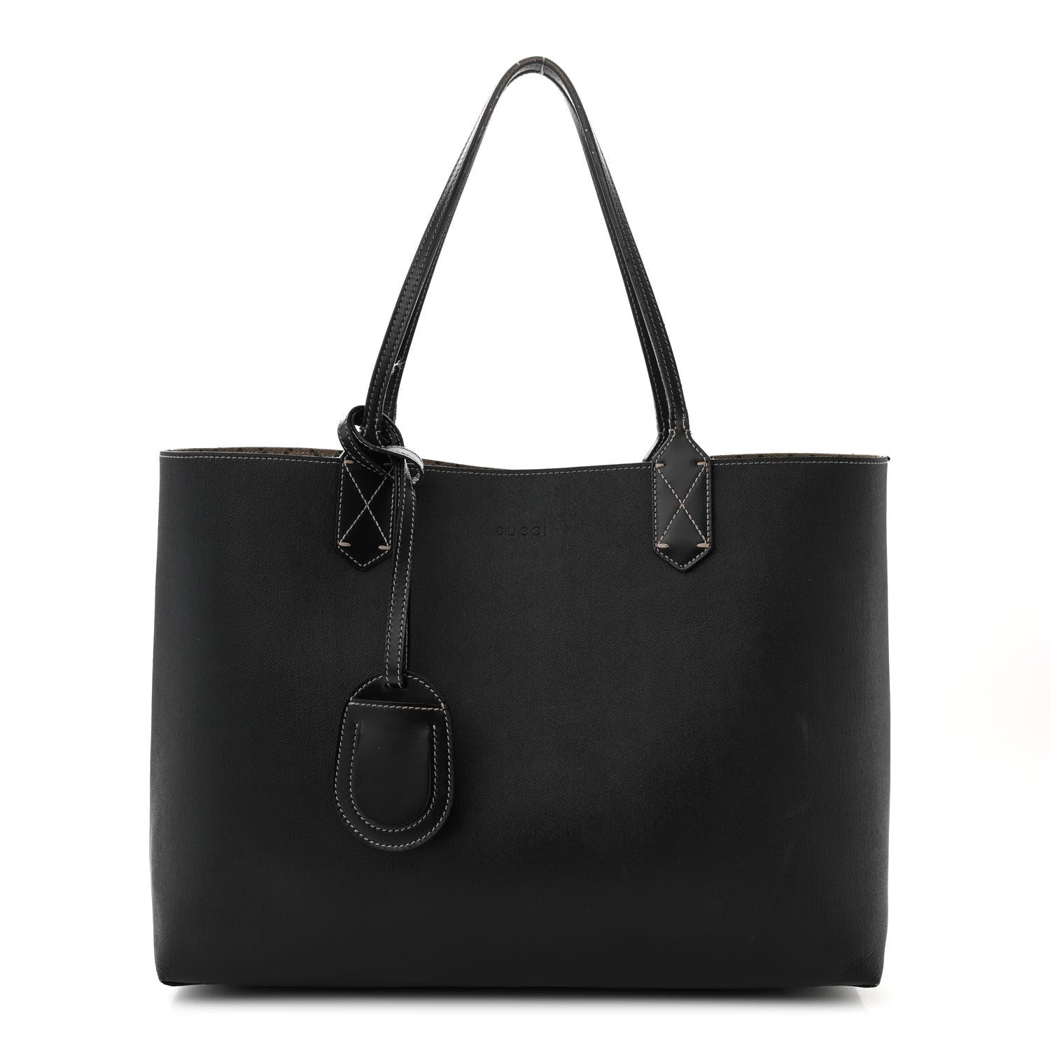 Gucci Calfskin GG Supreme Monogram Medium Reversible Tote Black 3 of 20