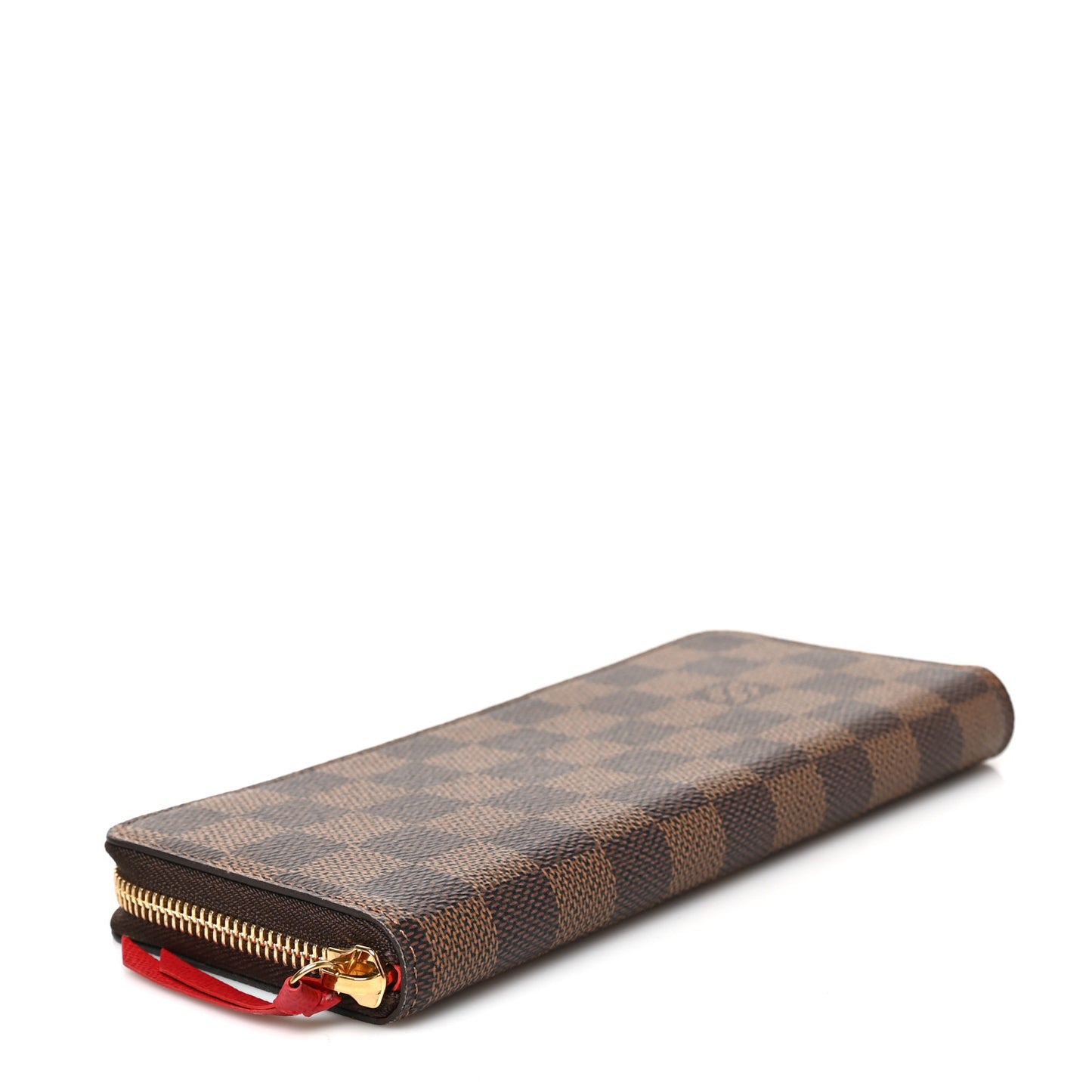 Damier Ebene Clemence Wallet Cherry