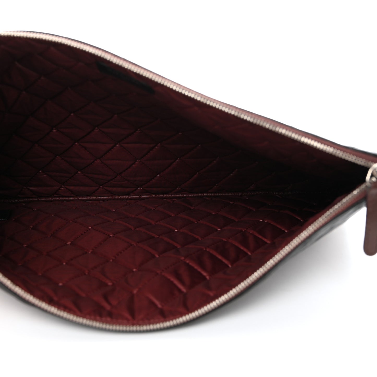 Lambskin Quilted Large Cosmetic Case Black