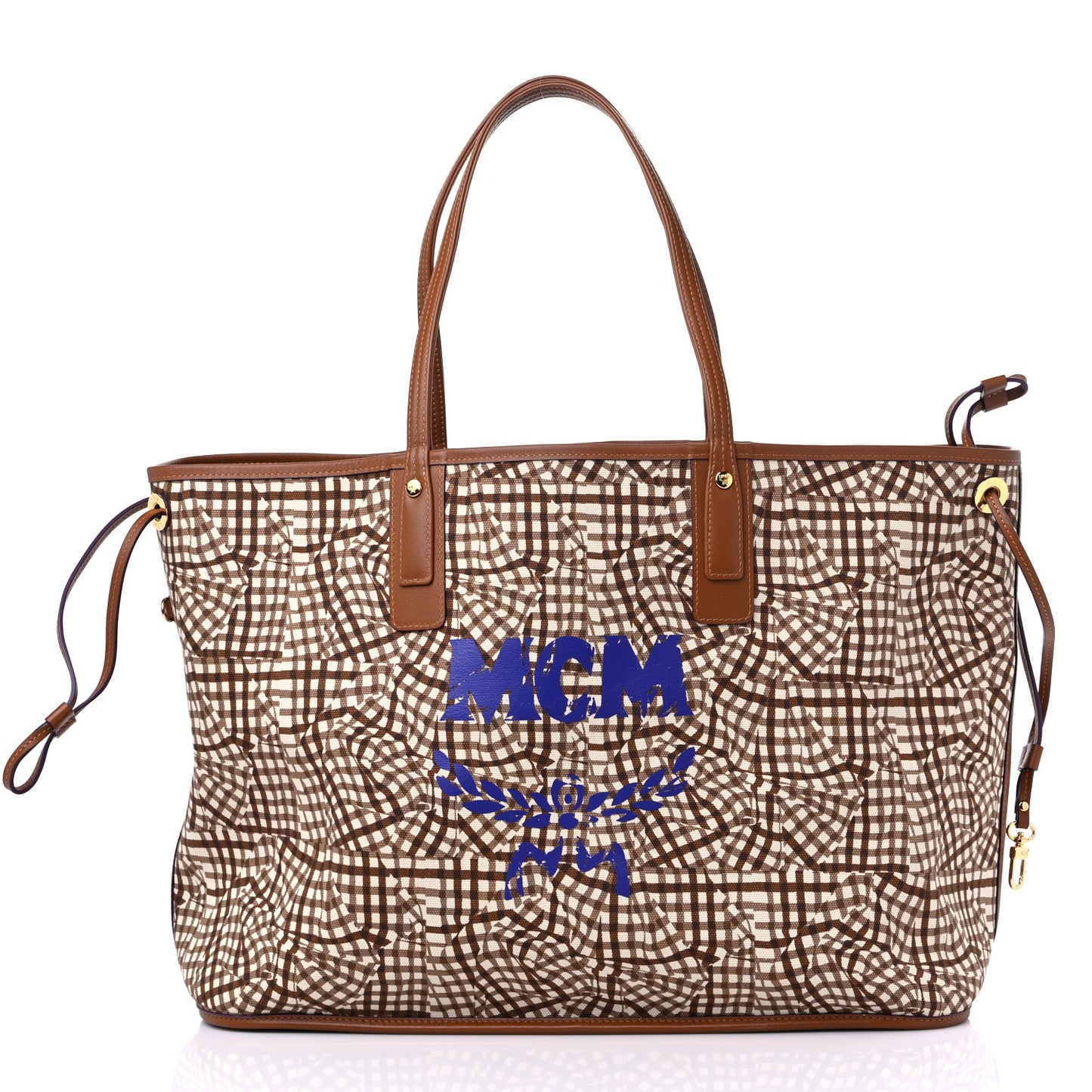Visetos Large Liz Reversible Shopper Tote Cognac
