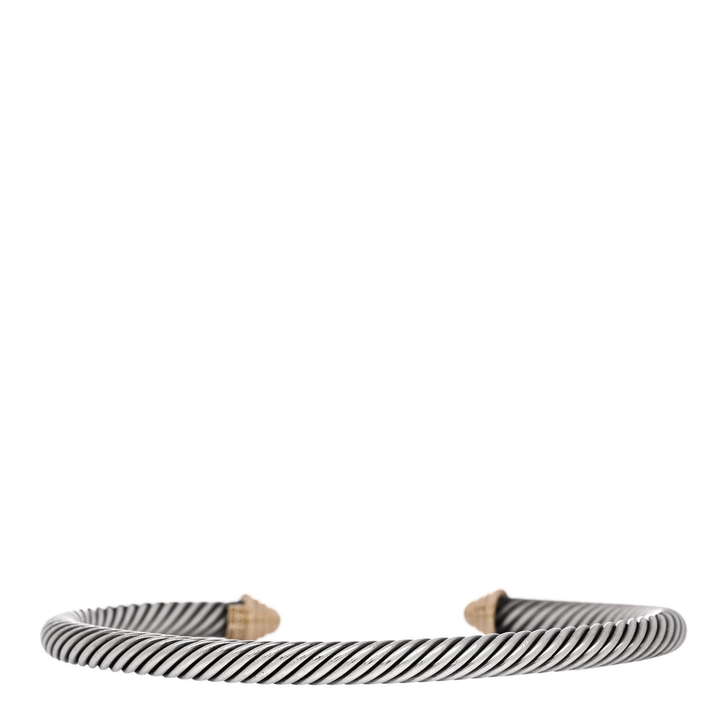 Sterling Silver 14K Yellow Gold 5mm Cable Classics Bracelet