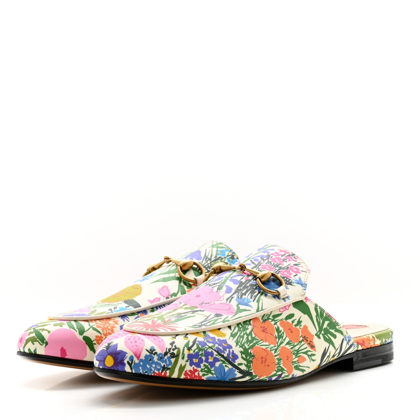 X KEN SCOTT Canvas Infinity Giardino d Apri Womens Princetown Slippers 38 Ivory Pink Mystic White