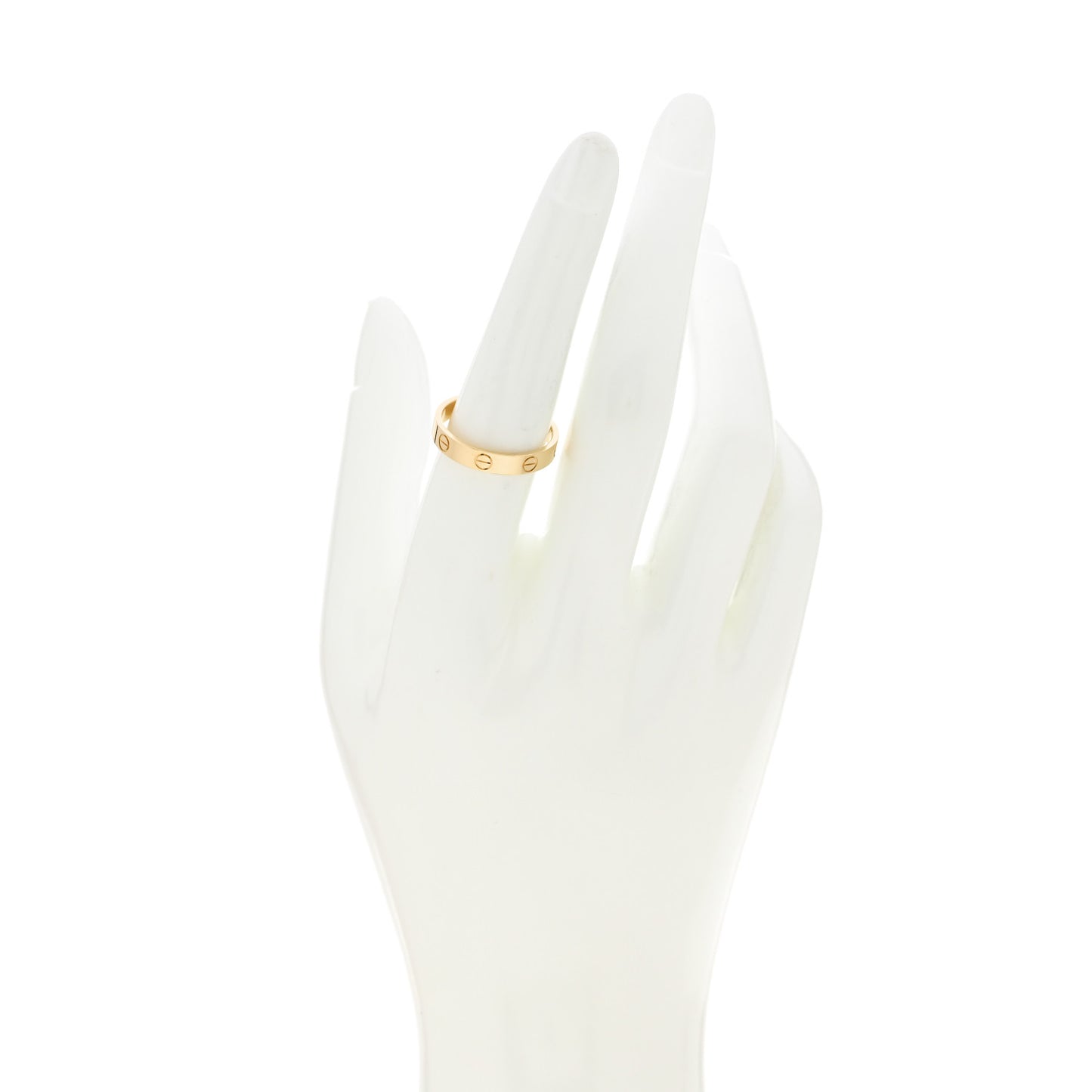18K Yellow Gold 3.5mm LOVE Wedding Band Ring 56 7.75