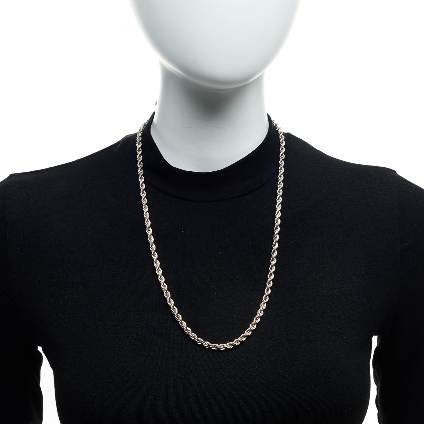 Sterling Silver Rope Chain Necklace