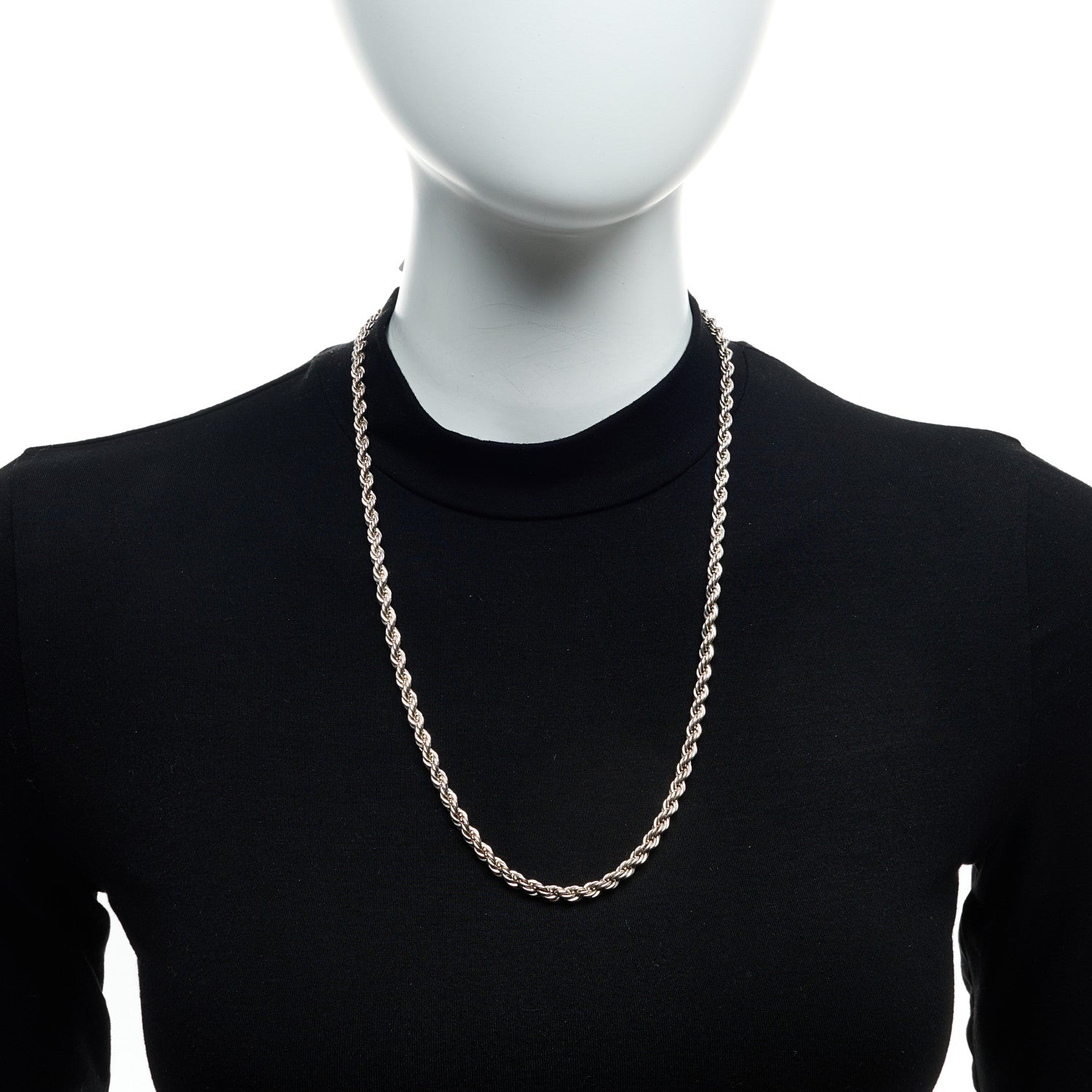 Tiffany Sterling Silver Rope Chain Necklace 2 of 5