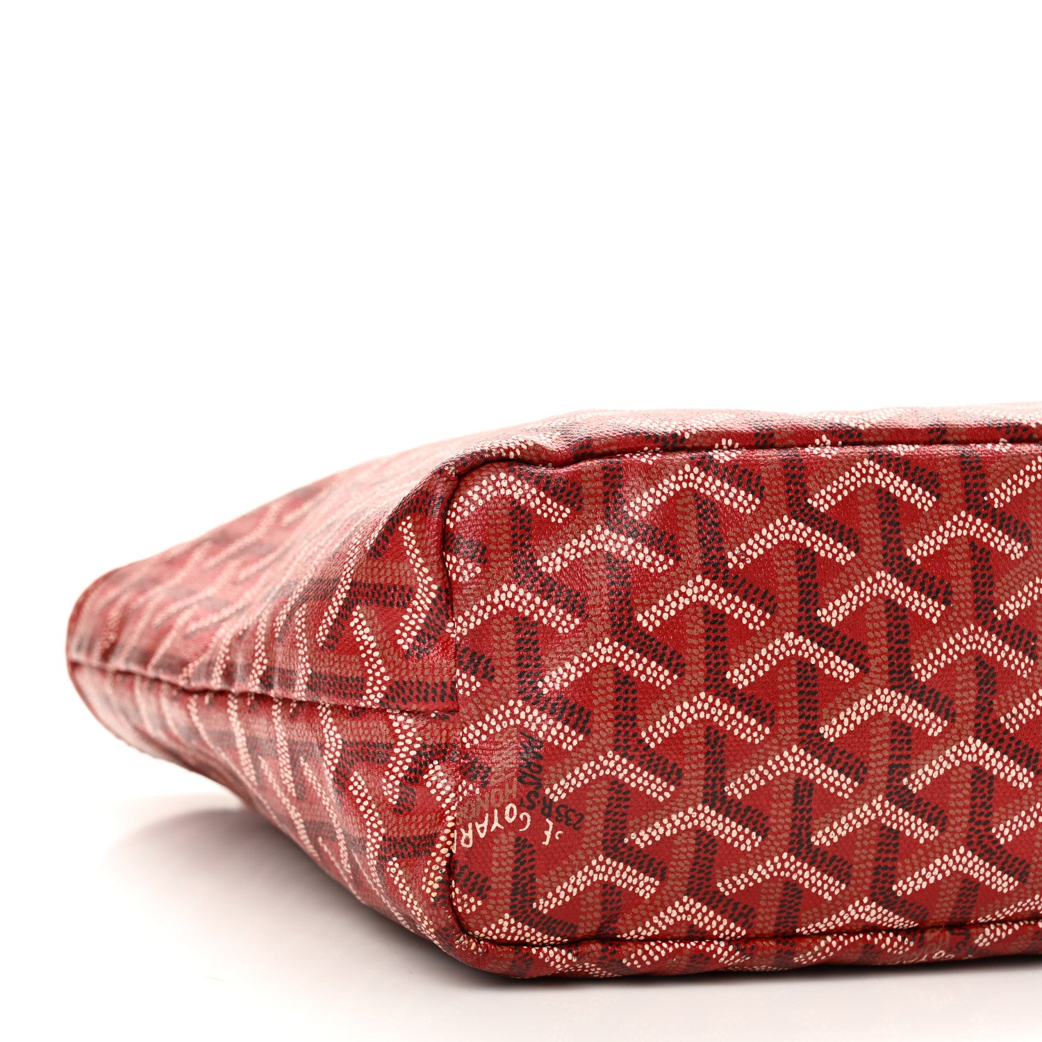 Goyard Goyardine Saint Louis Junior Jr PM Tote Red 9 of 10