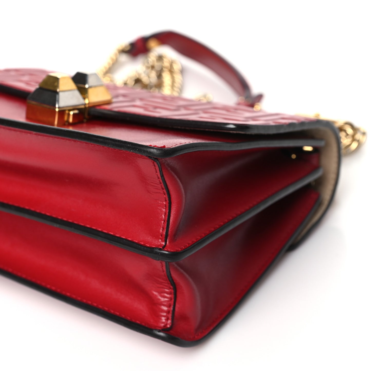 Vitello Liberty FF 1974 Embossed Small Kan I Shoulder Bag Fragola