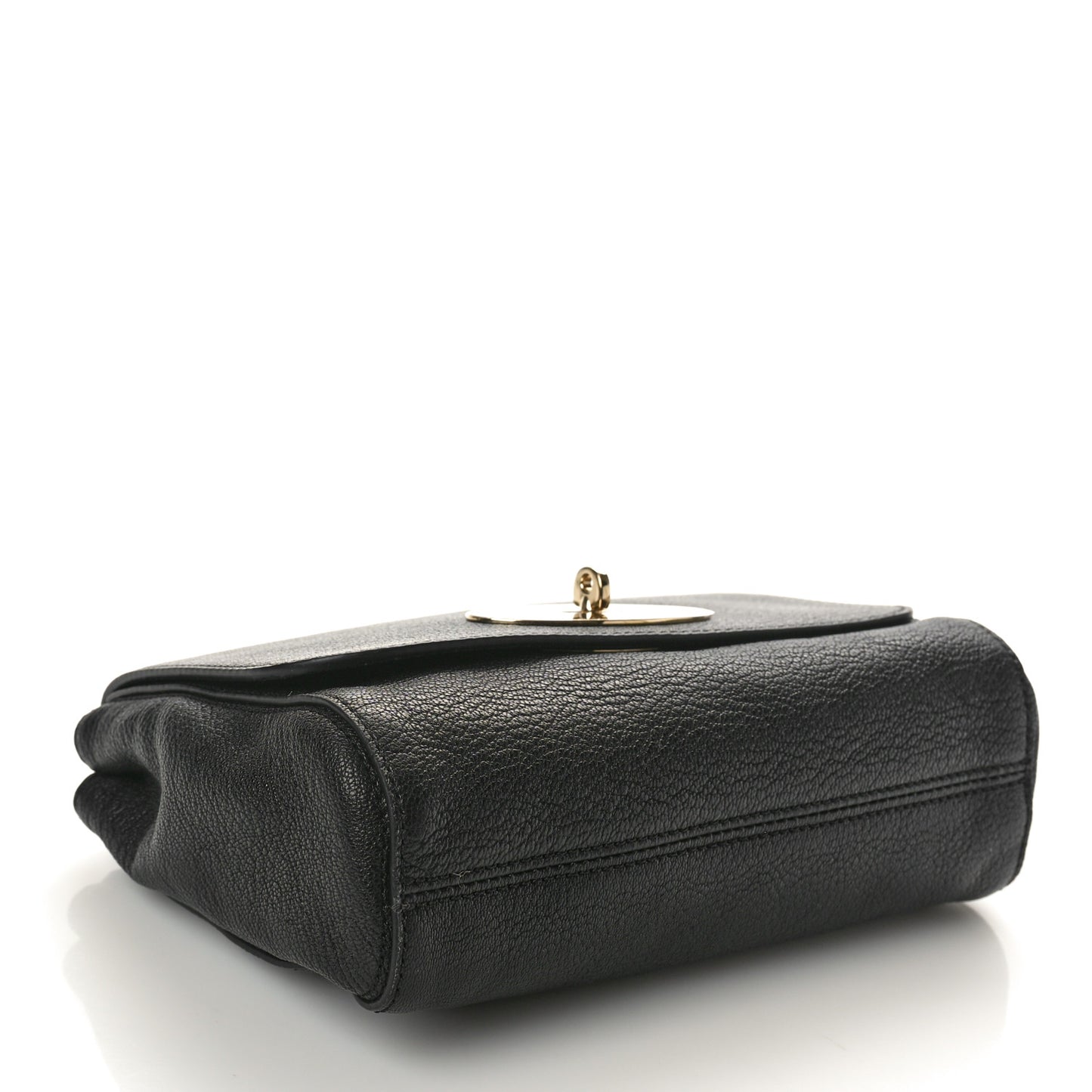 Glossy Goatskin Small Lily Flap Black