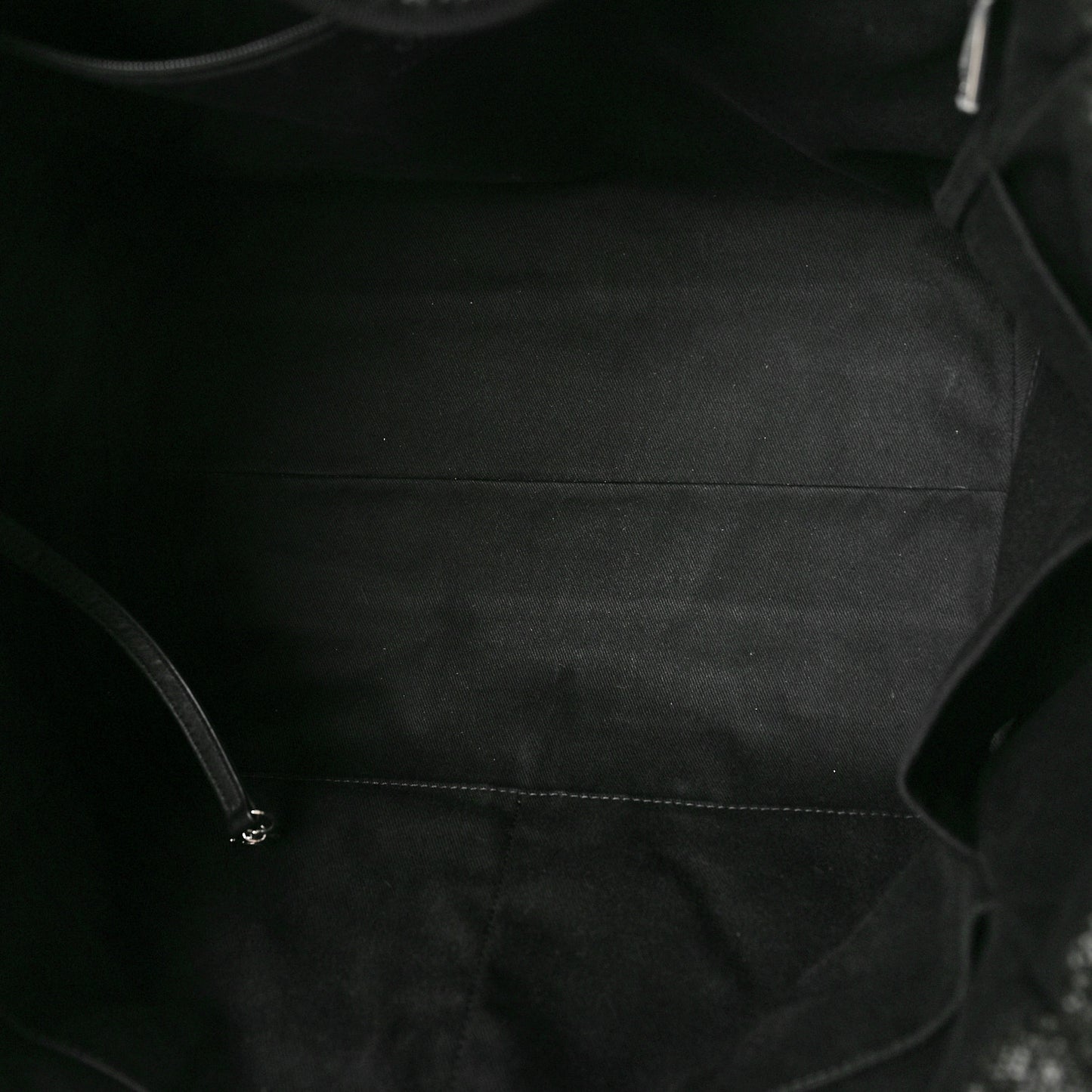 Mixed Fibers Calfskin Medium Deauville Tote Black