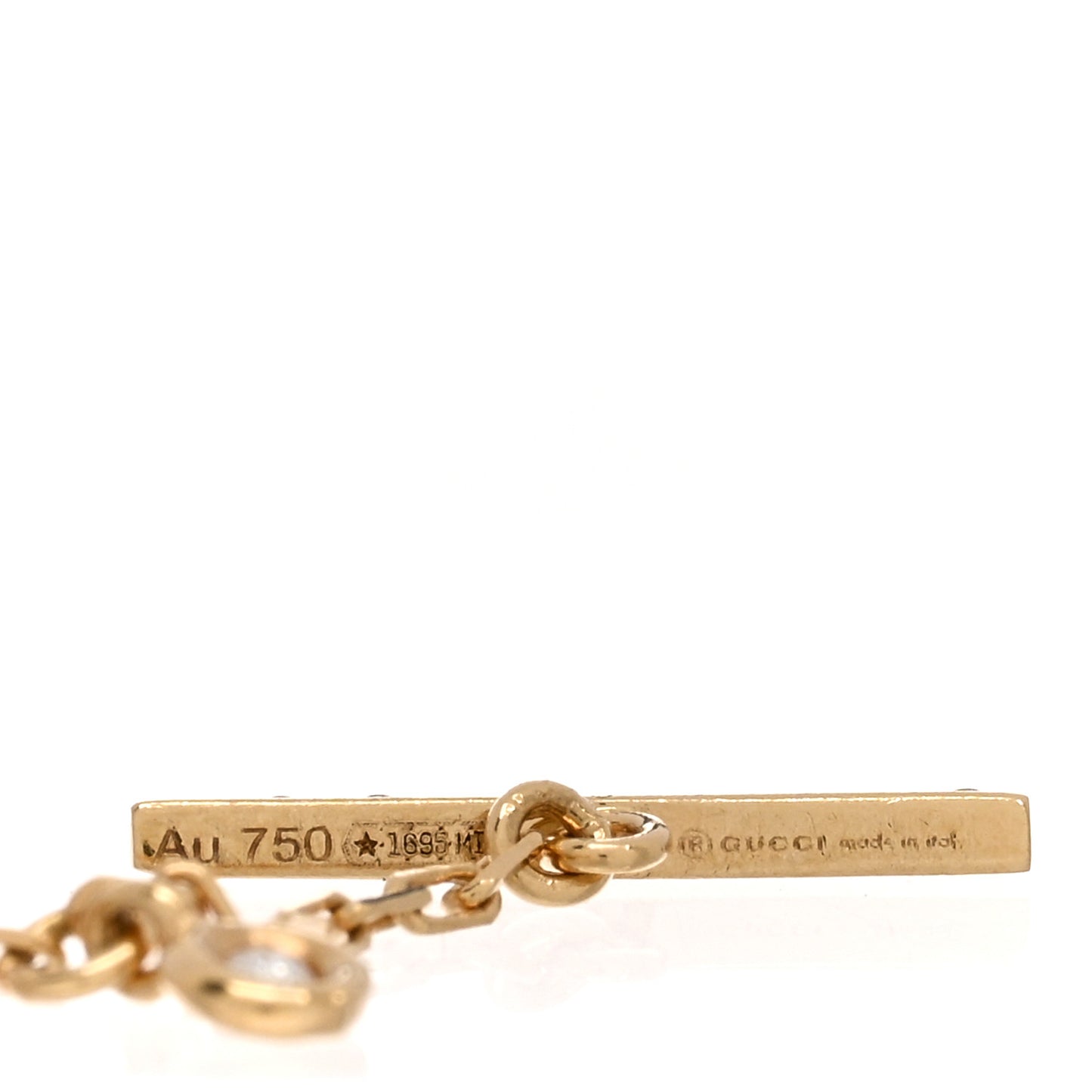 18K Yellow Gold Diamond GG Running Bracelet