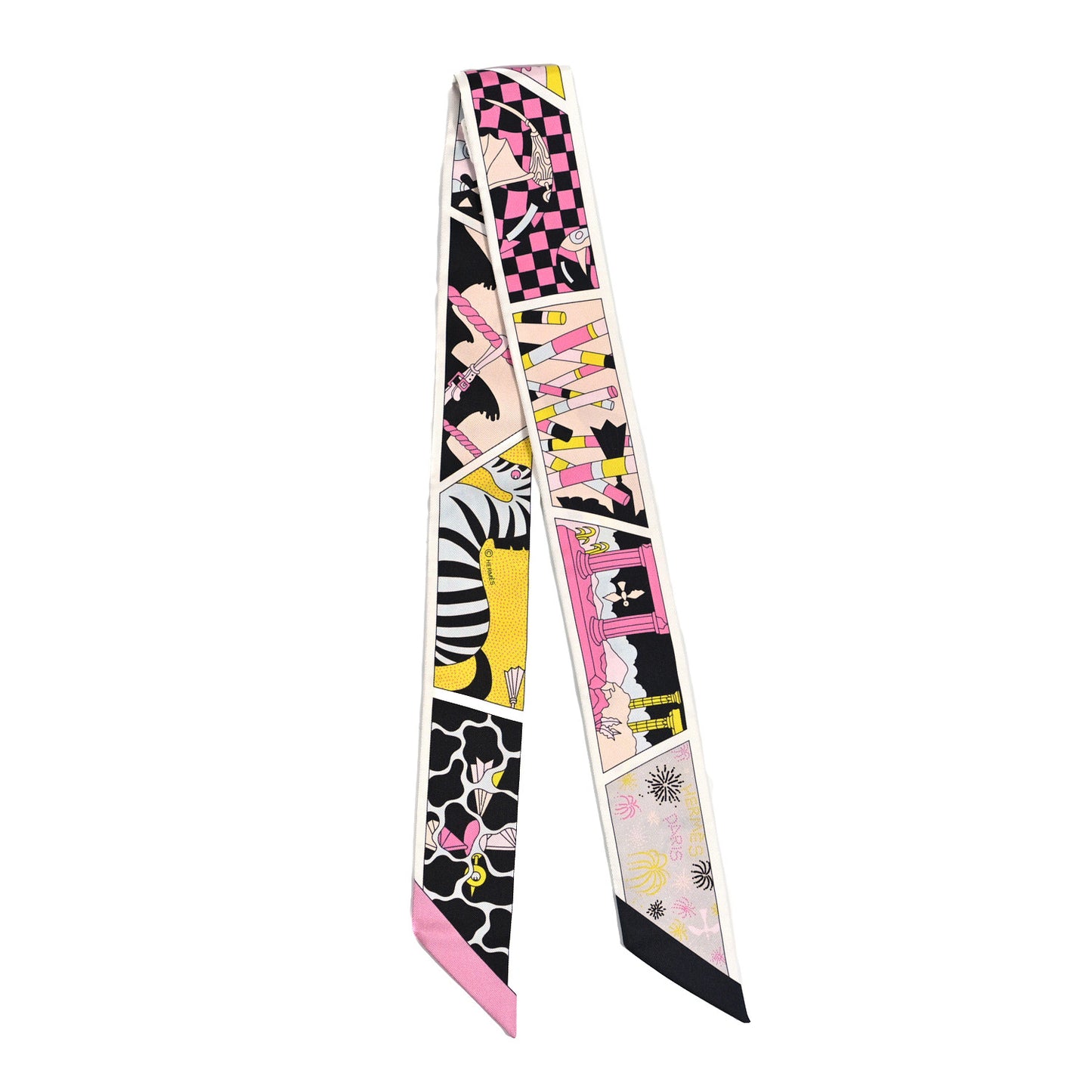 Silk Factory Suite Twilly Black Rose Jaune