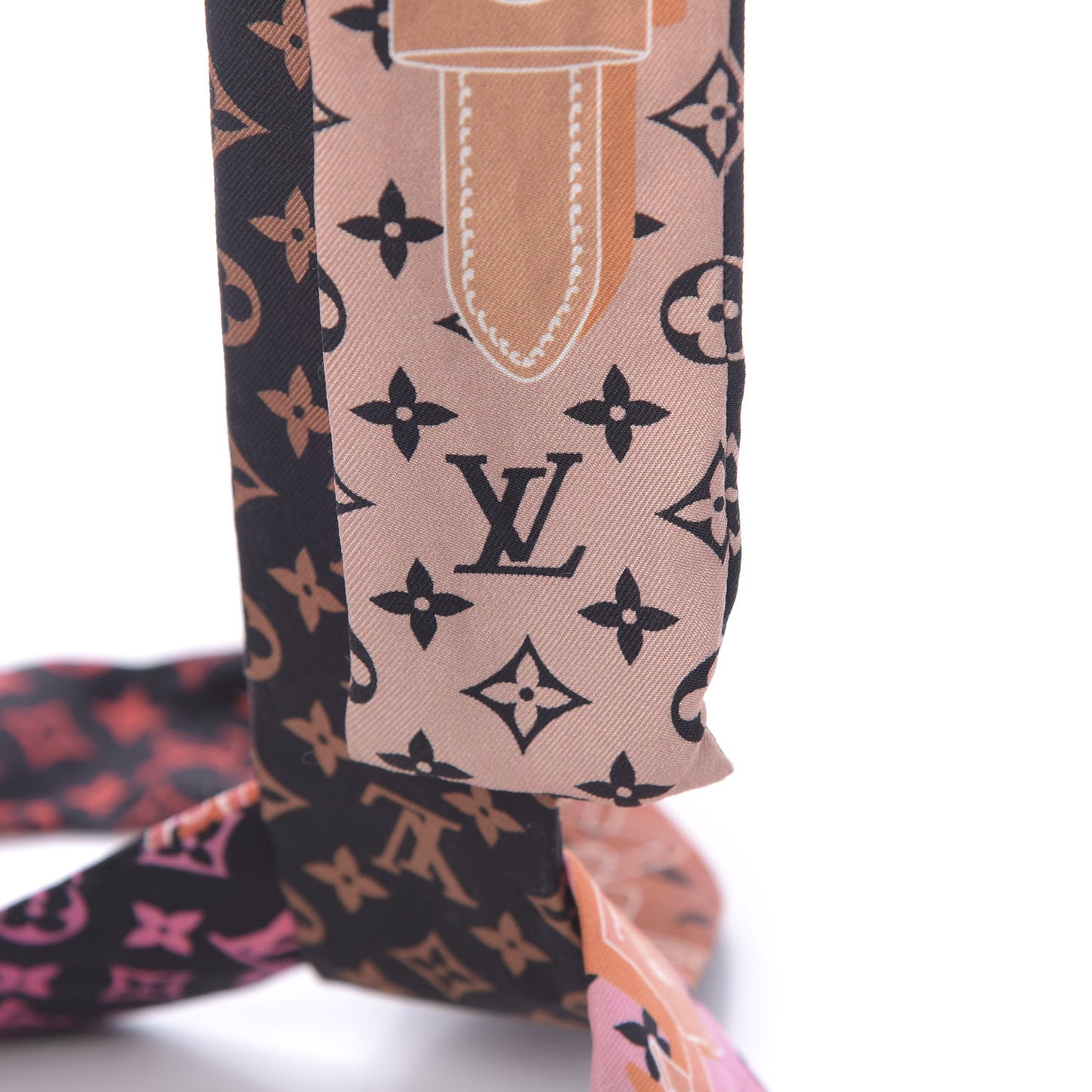 Silk Monogram Rising Confidential BB Bandeau Beige