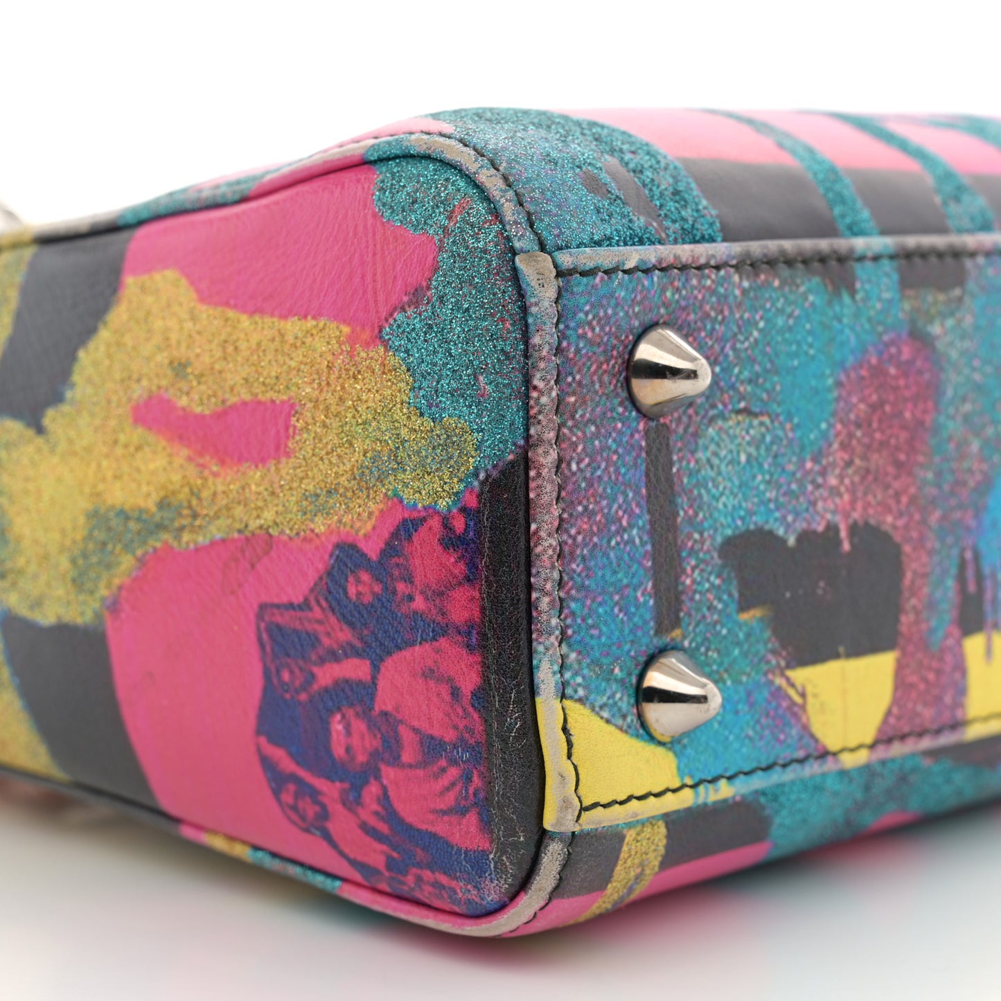 X CHRIS MARTIN Printed Medium Lady Dior Art Multicolor