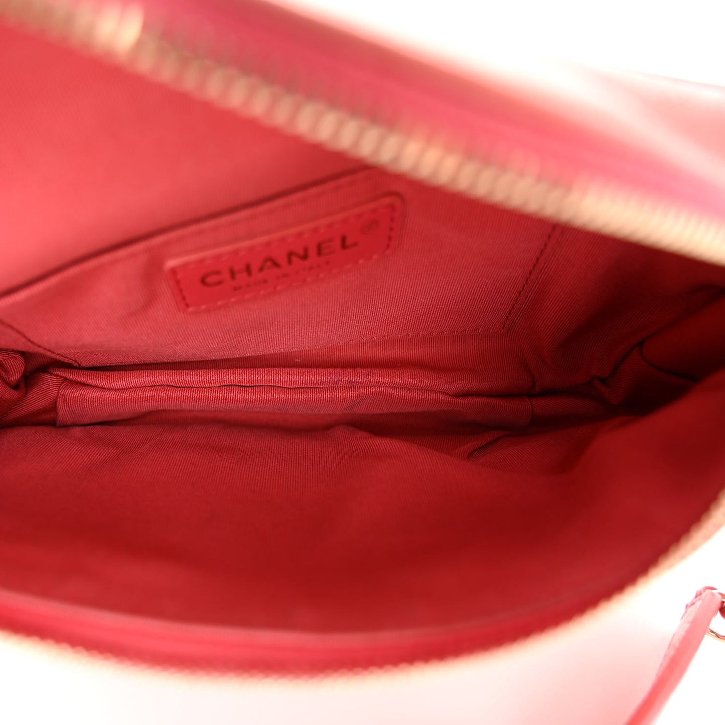 Crumpled Glazed Lambskin Quilted Waist Bag Fanny Pack Pink