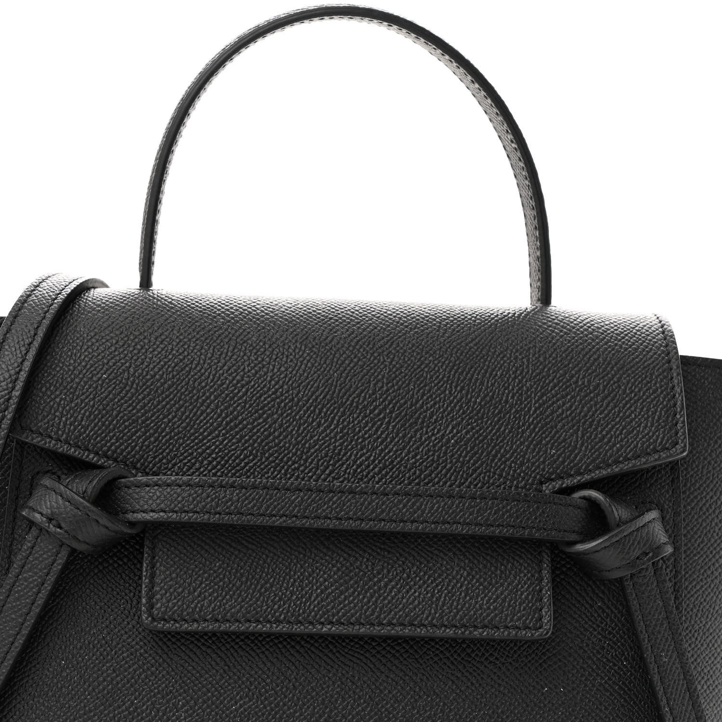Grained Calfskin Nano Belt Bag Black