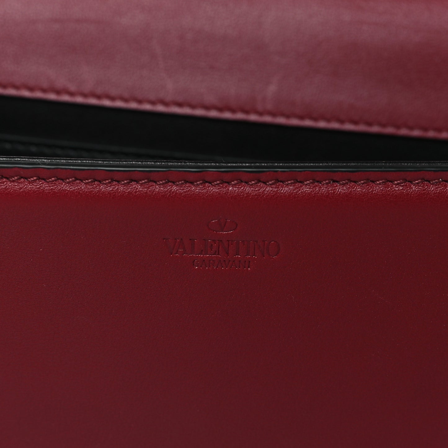 Calfskin Vlogo Loco Crossbody Bag Dark Red