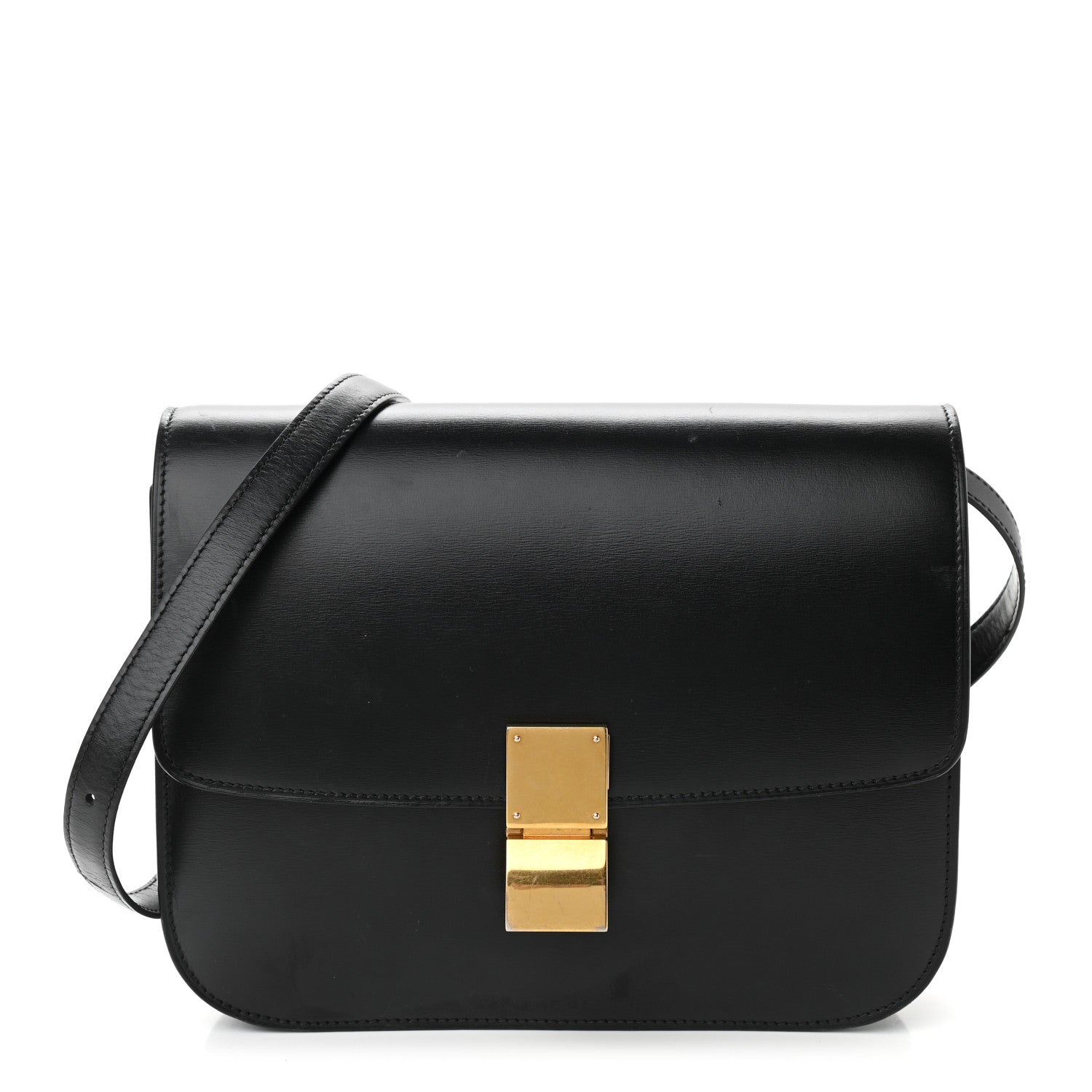 Celine Box Calfskin Medium Classic Box Flap Black 1 of 11
