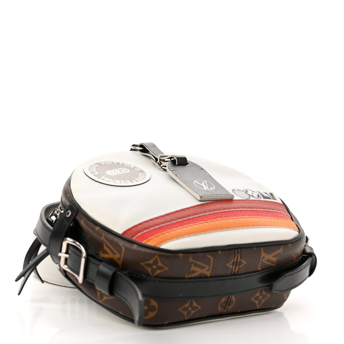 Calfskin Monogram LV Airline Boite Chapeau Souple White
