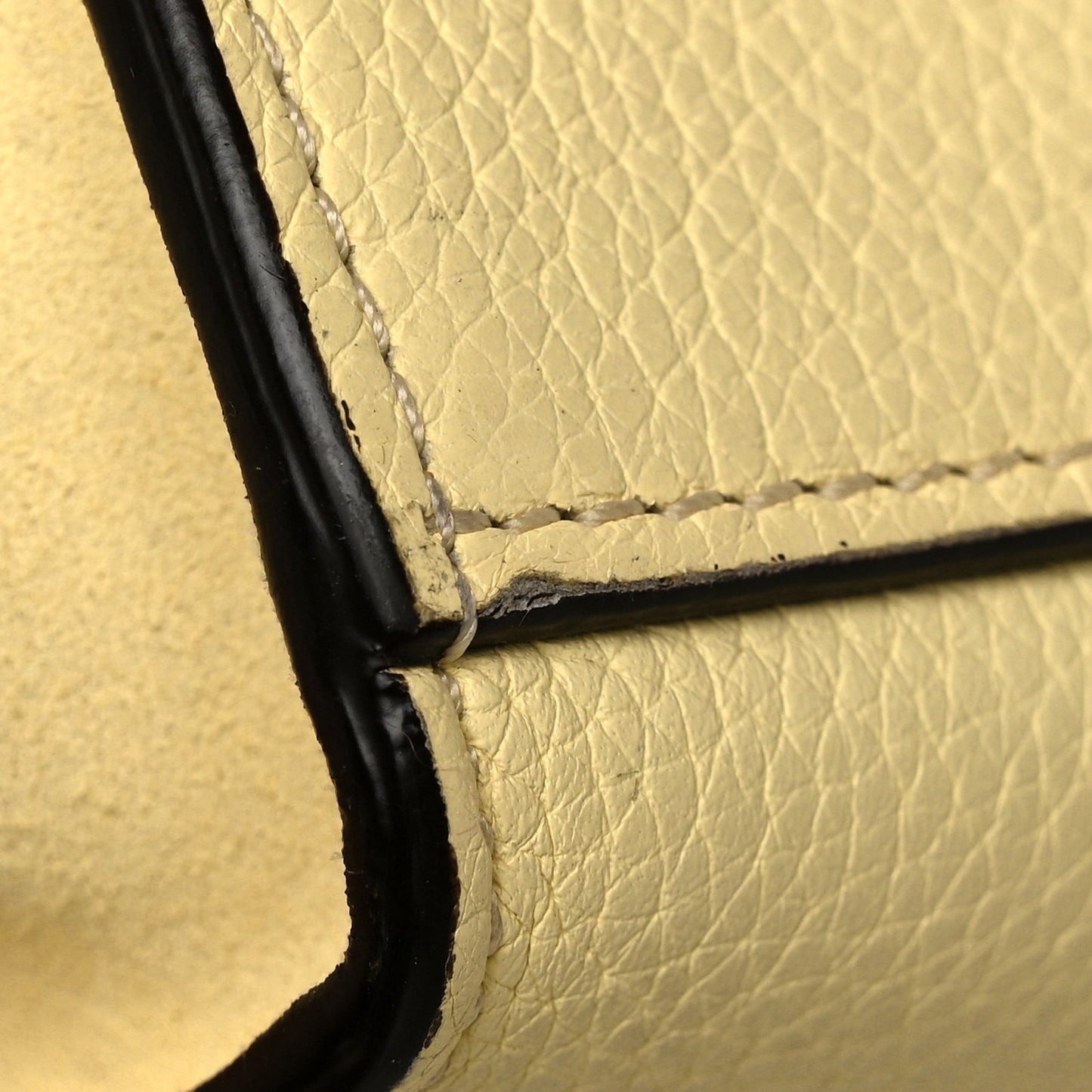 Drummed Calfskin Suede Medium Trapeze Butter