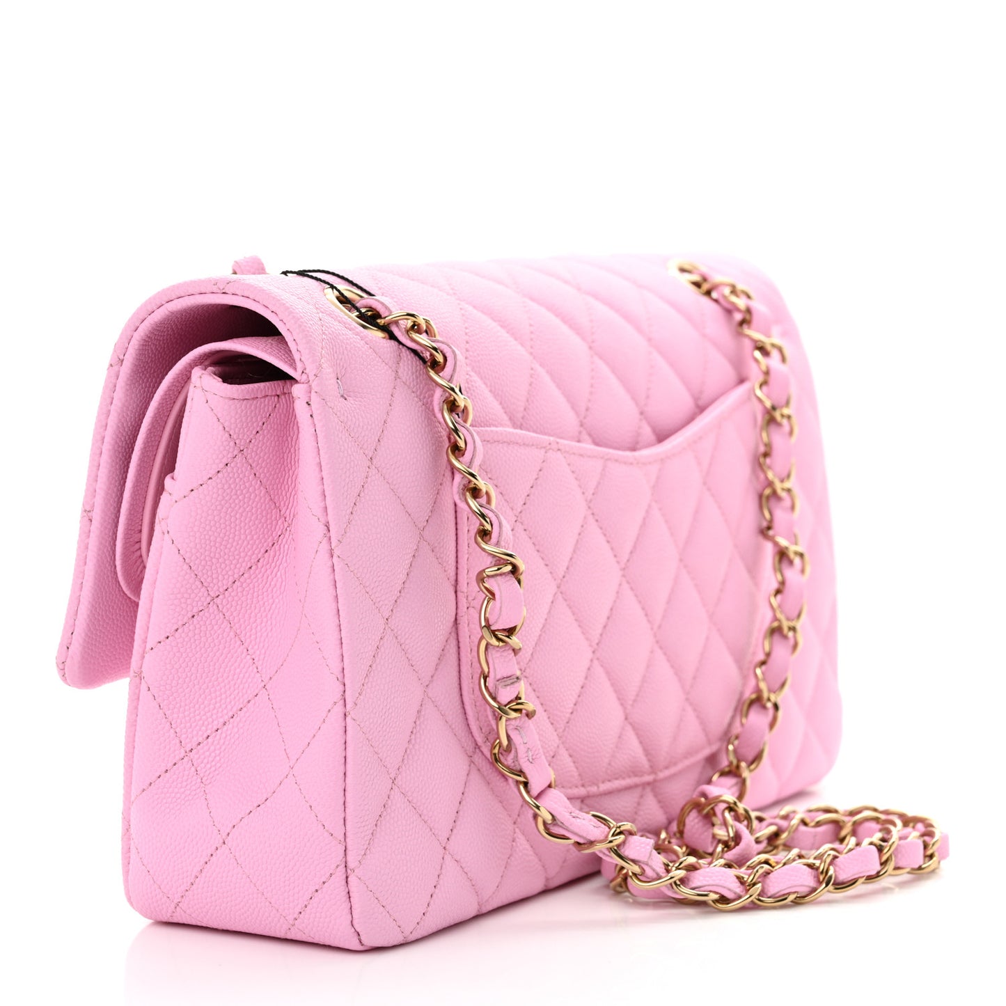 Caviar Quilted Medium Double Flap Lilac