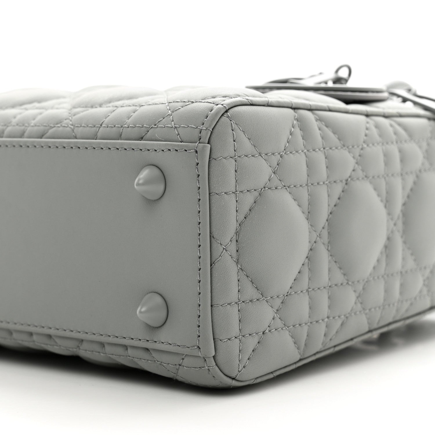 Christian Dior Ultra Matte Calfskin Cannage Small My ABCDior Lady Dior Gray 9 of 9
