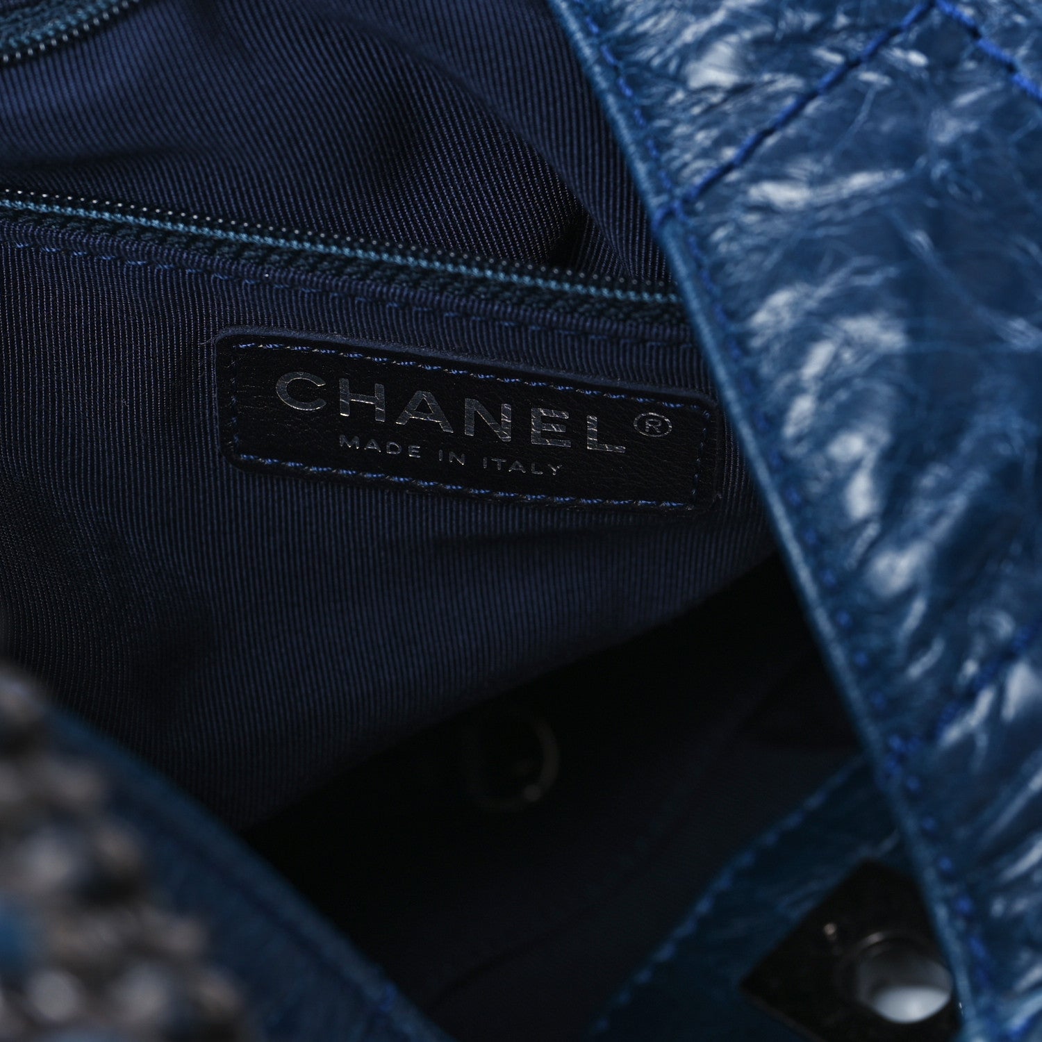 Chanel Aged Calfskin Quilted Coco Supple Hobo Navy Blue 6 of 9