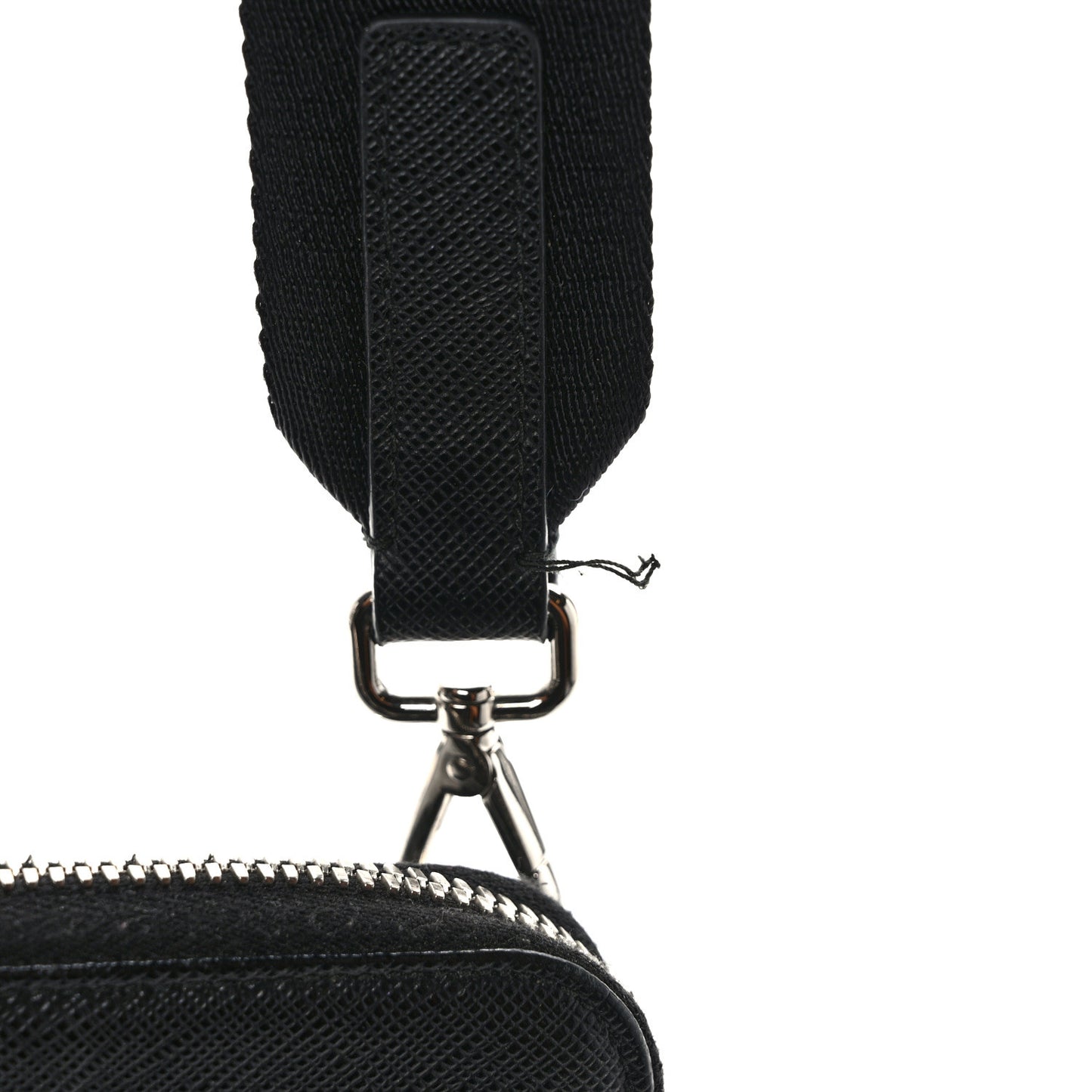 Saffiano Phone Crossbody Pouch Black