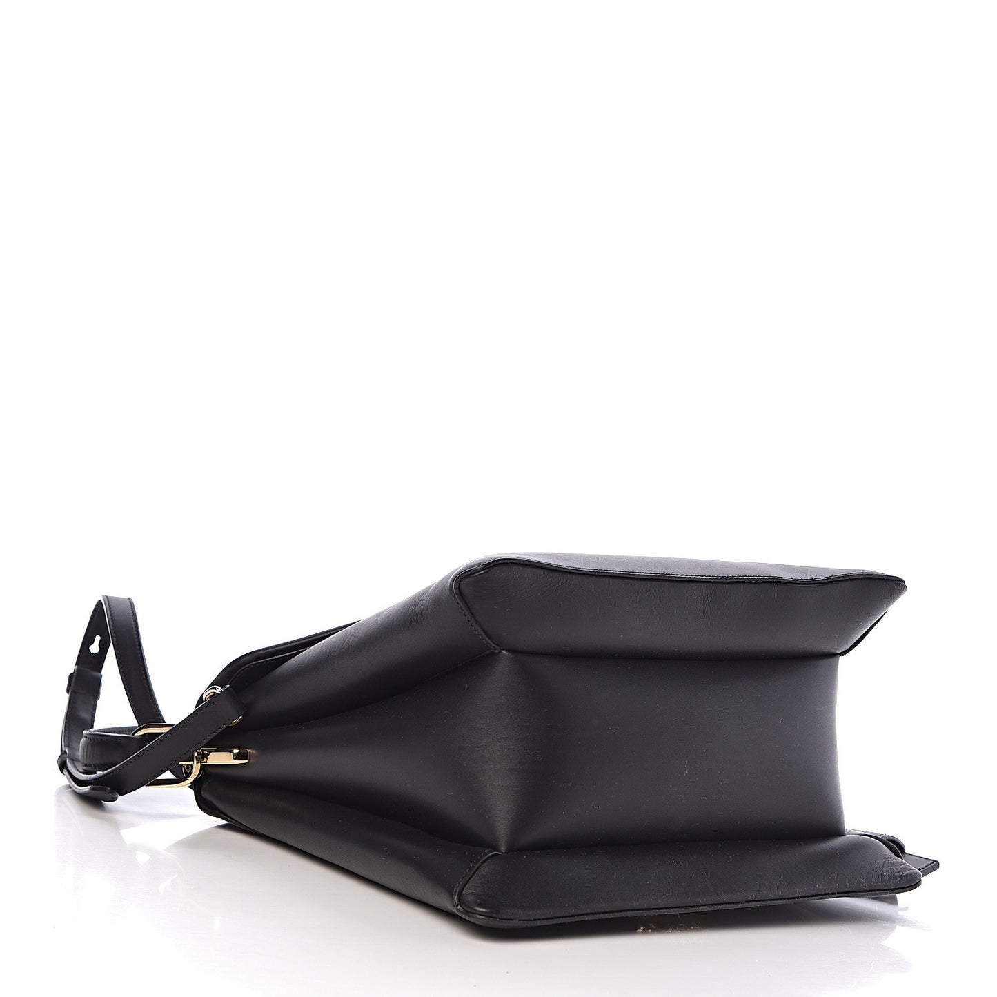 New Calfskin Medium Ingrid Top Handle Bag Black