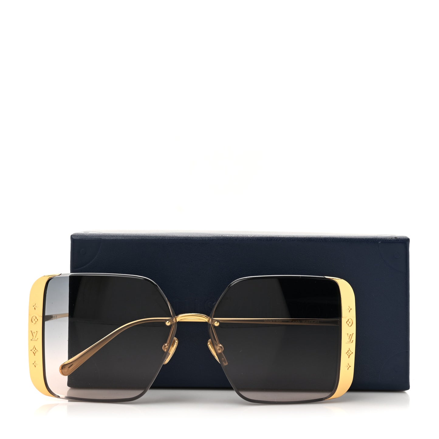 Metal LV Moon Square Sunglasses Z1994U Gold