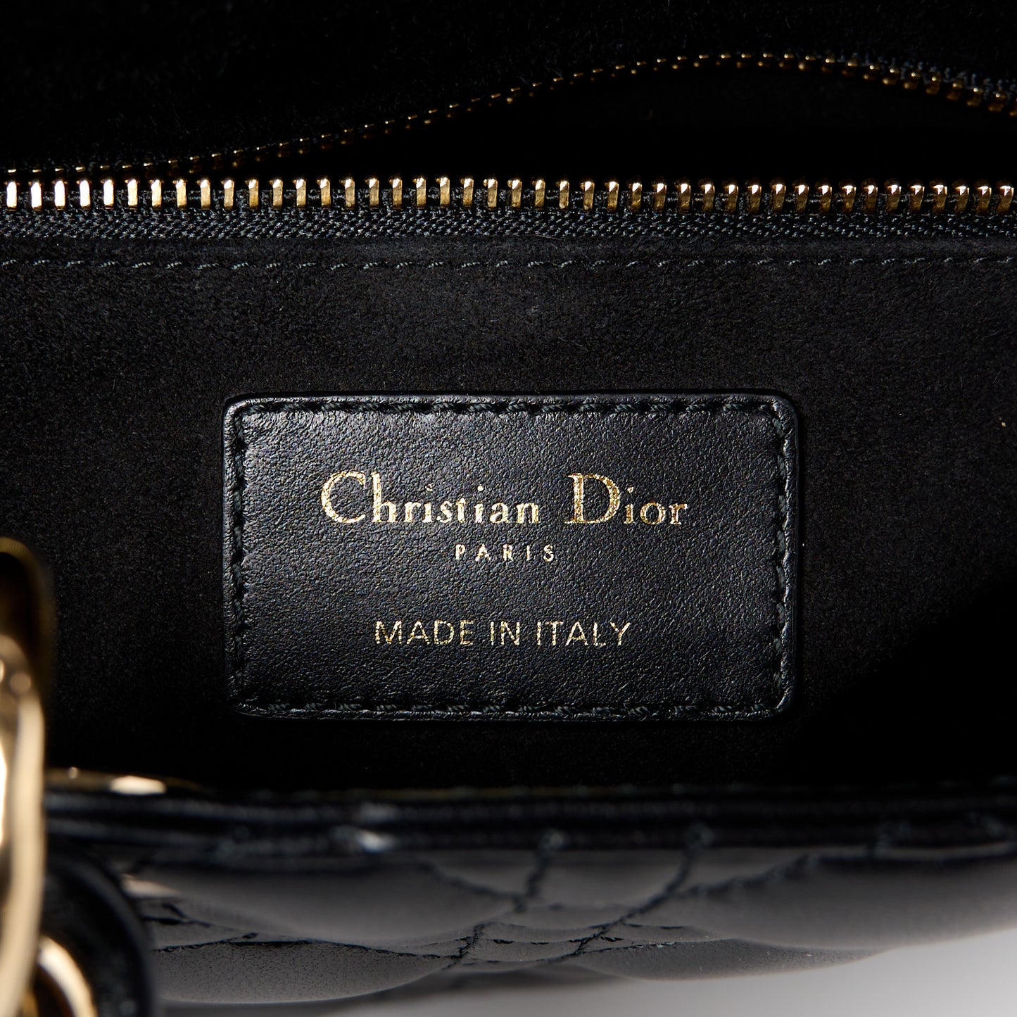 Lambskin Cannage Medium Lady Dior Black