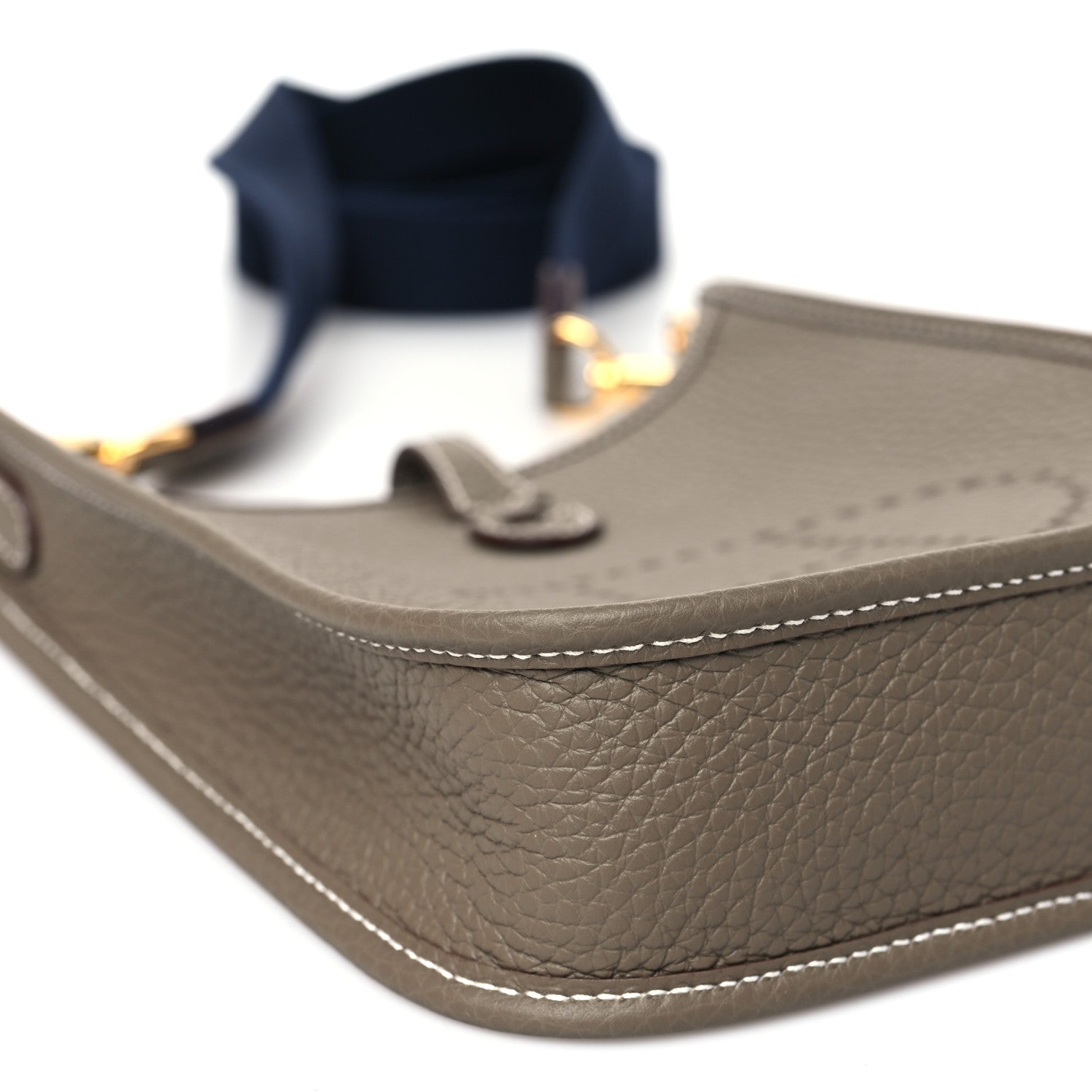 Hermes Taurillon Clemence Amazone Evelyne TPM Etoupe Bleu Indigo 9 of 11