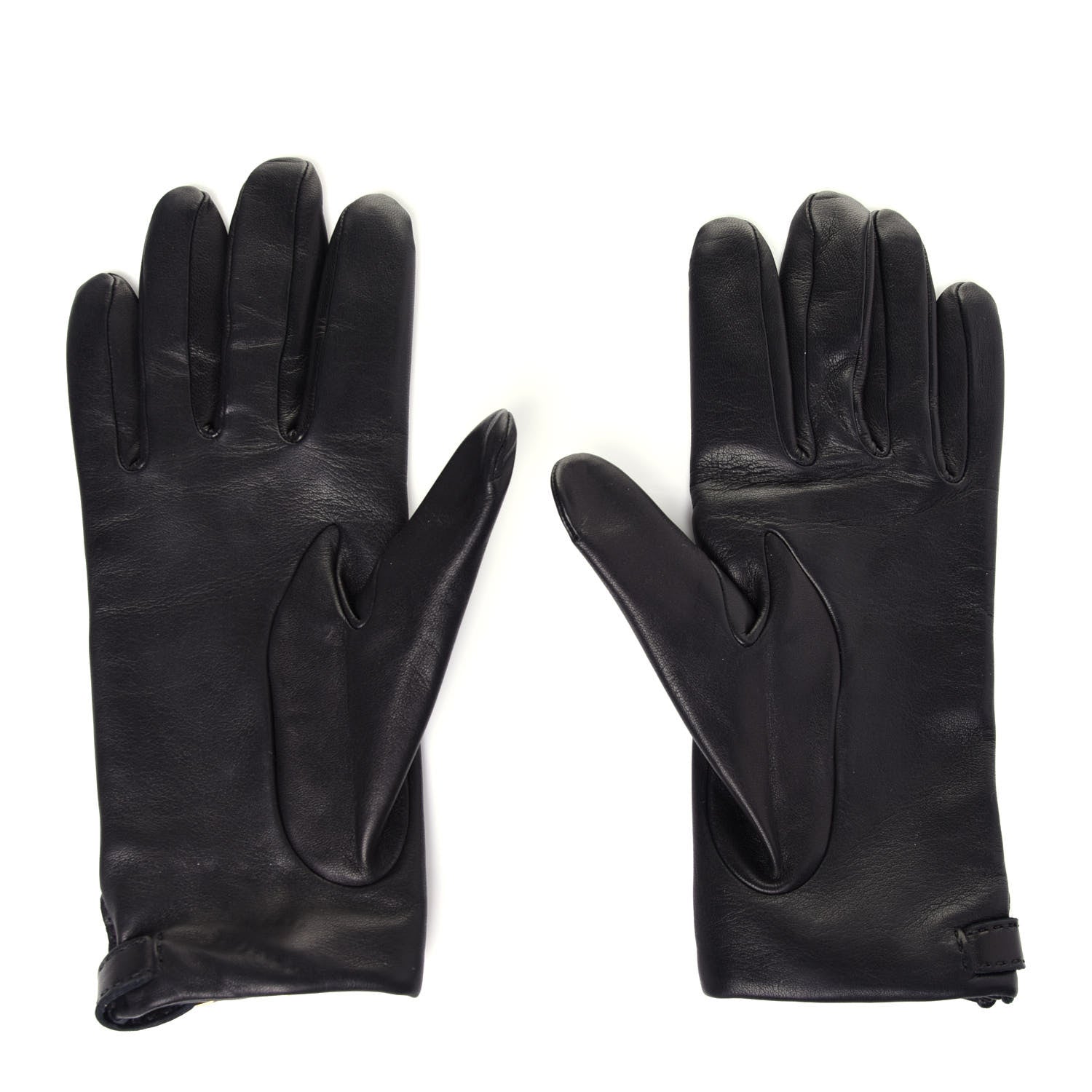 Hermes Lambskin Hommage Gloves 7 Black 2 of 5