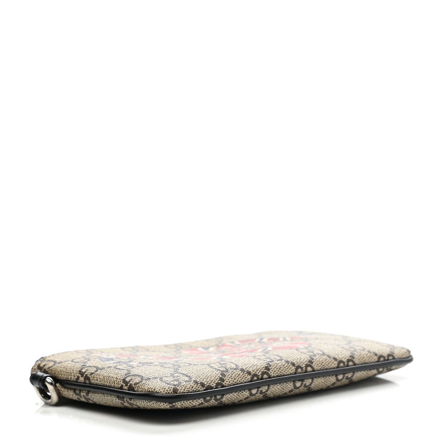 GG Supreme Monogram Kingsnake Zip Pouch Black