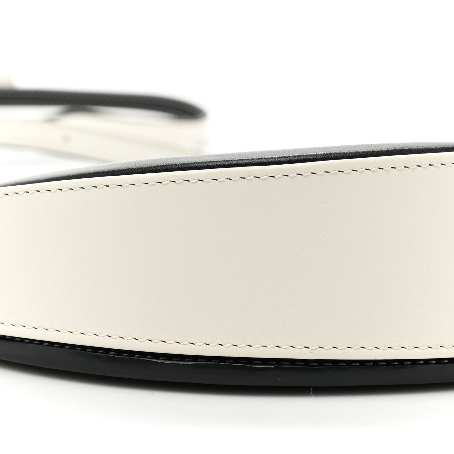 Soft Calfskin Heel Bag Black Soft White