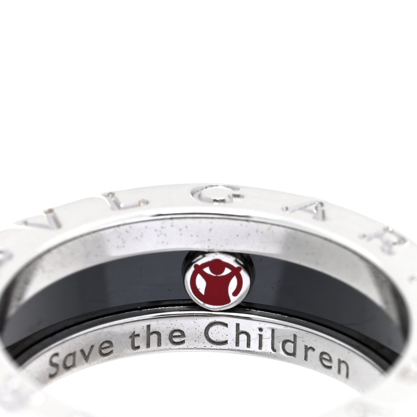 Sterling Silver Ceramic Save The Children One-Band Ring 49 4.75