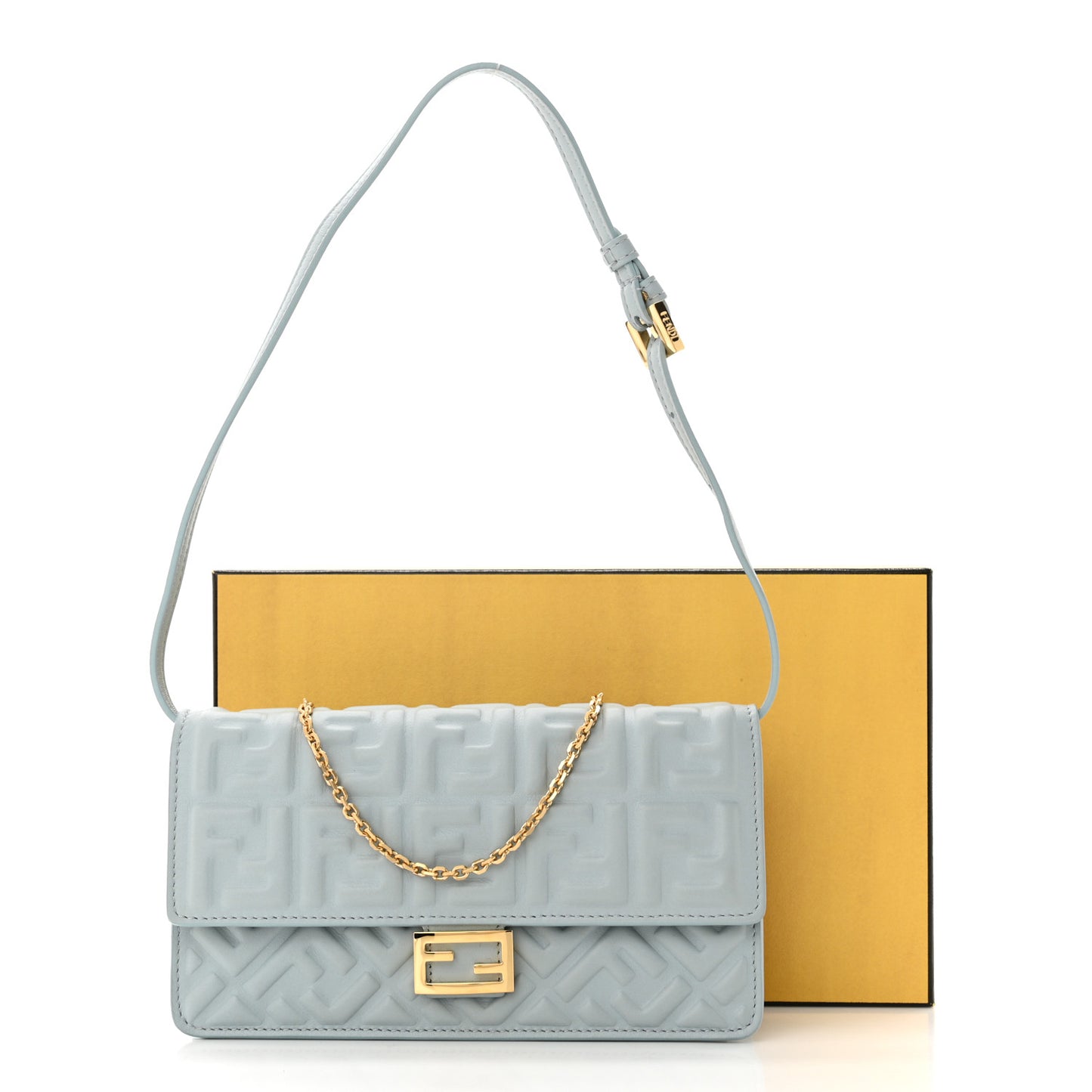 Nappa Matisse FF Embossed Wallet On Chain Baguette Anice