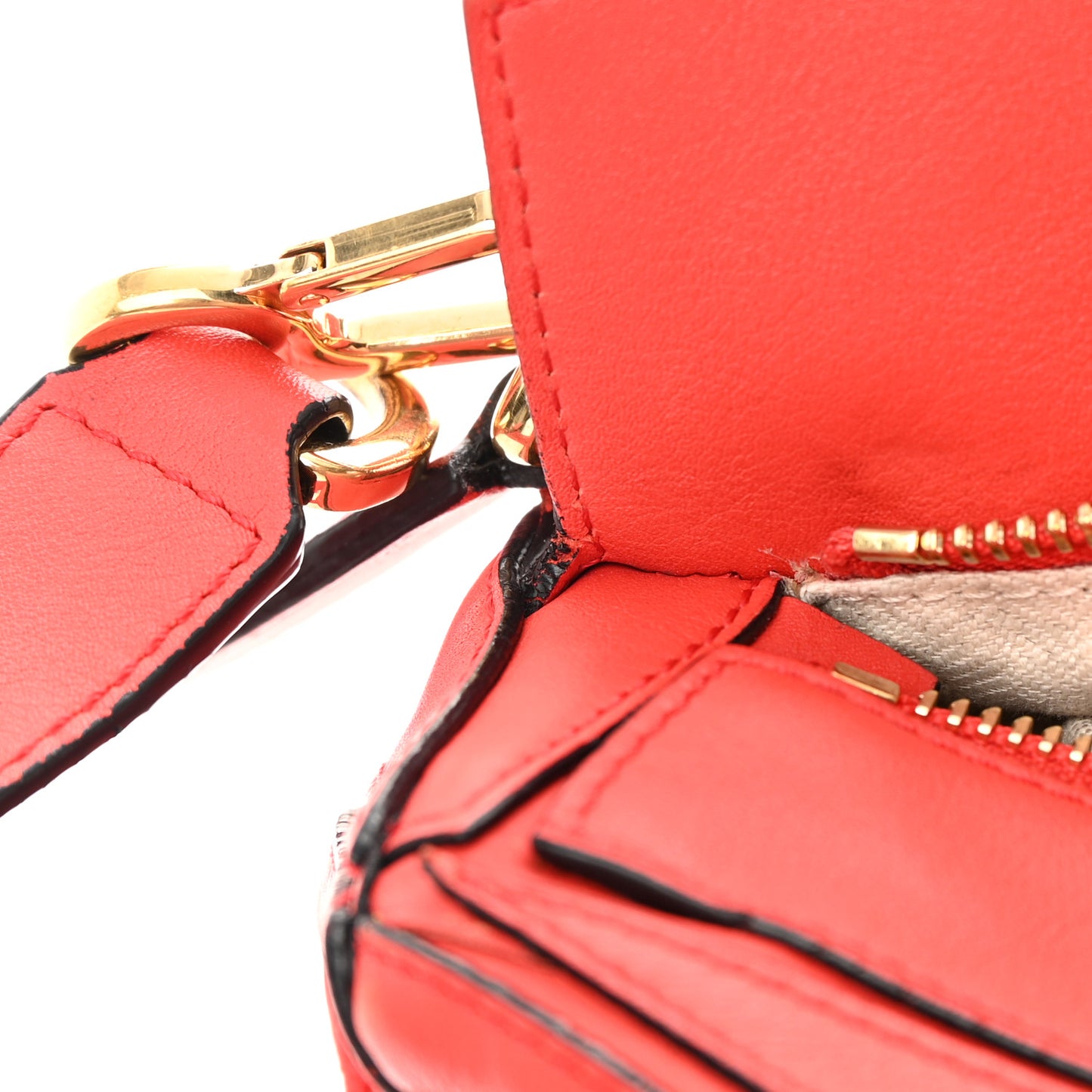 Calfskin Medium Puzzle Bag Scarlet