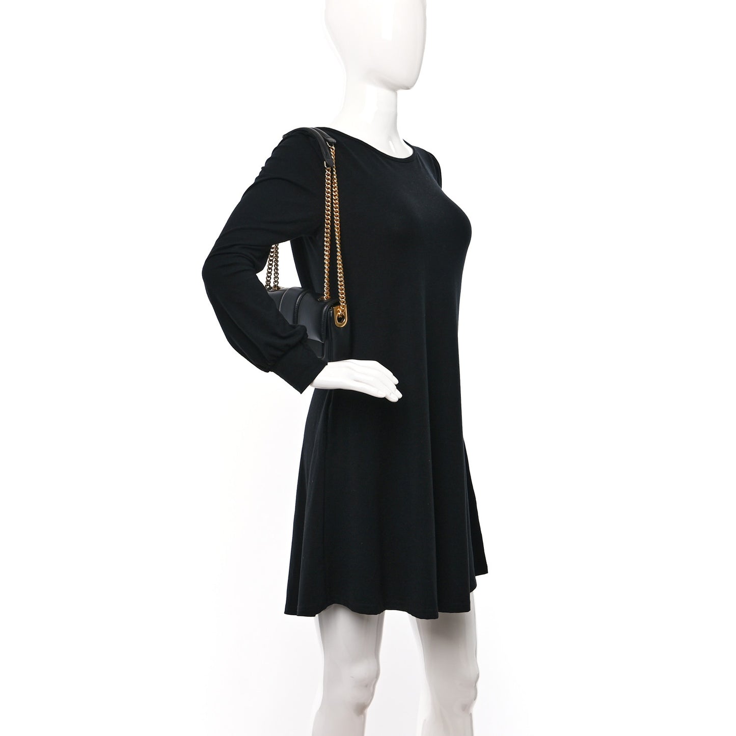 Nappa Apolo Mini Chain Baguette Black