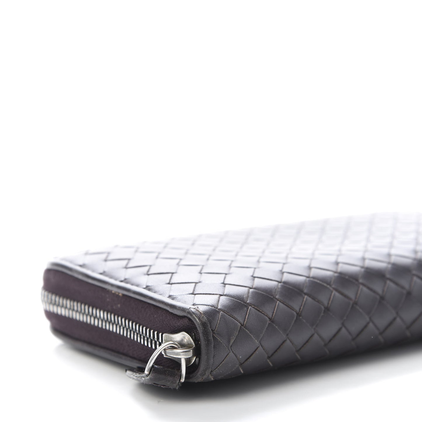 Nappa Intrecciato Zip Around Wallet Gladiol