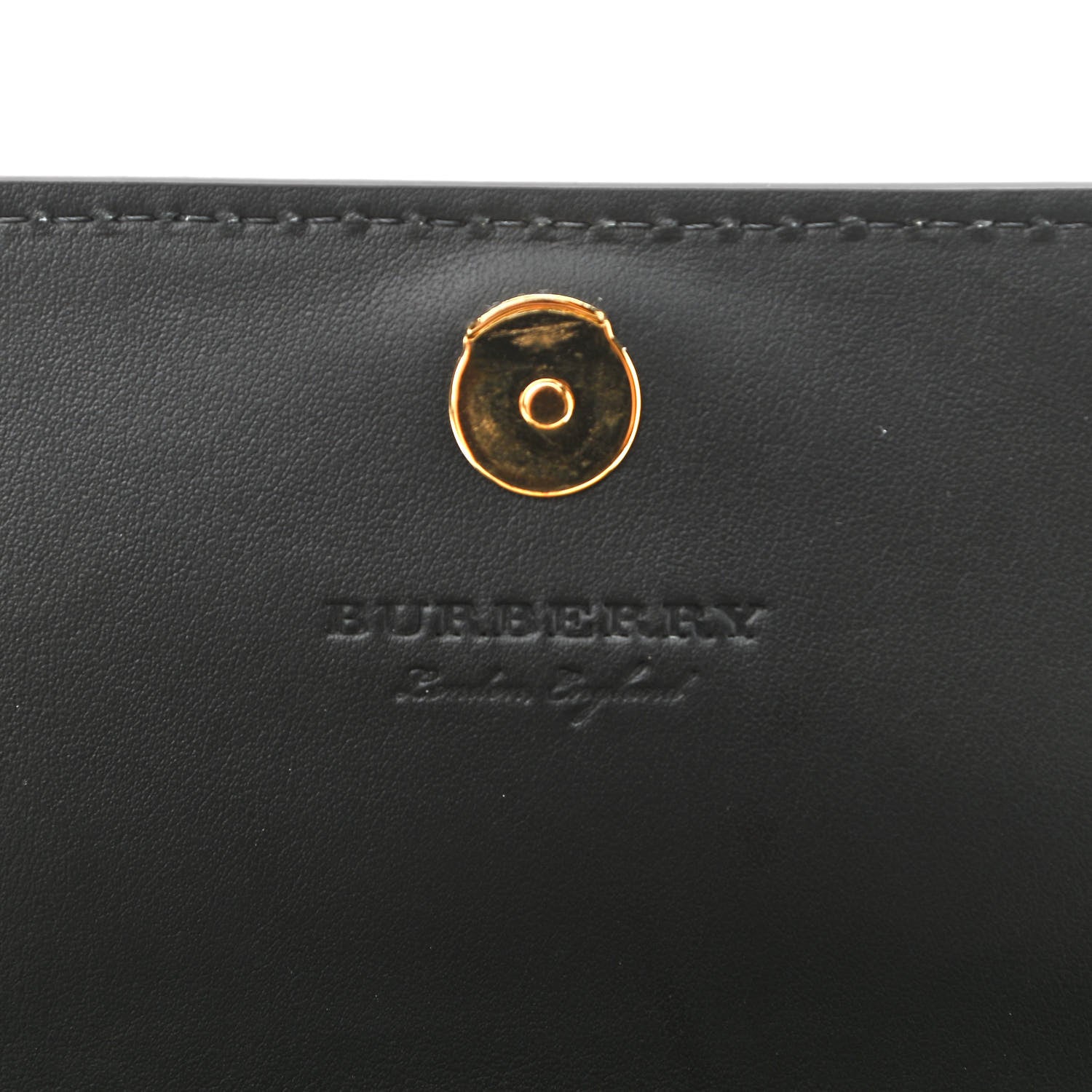Burberry Derby Calfskin House Check Wallet On Chain Black 6 of 10