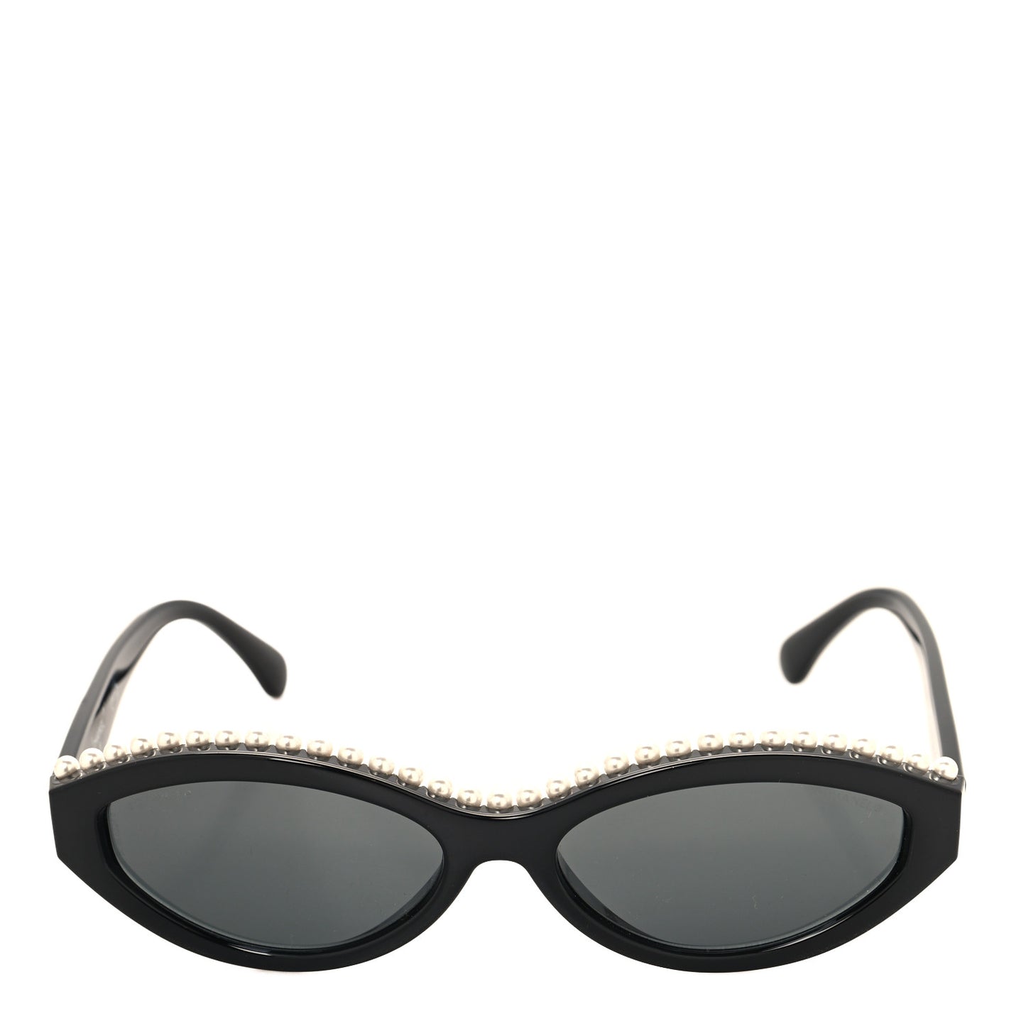 Acetate Pearl Oval Sunglasses 71508 Black
