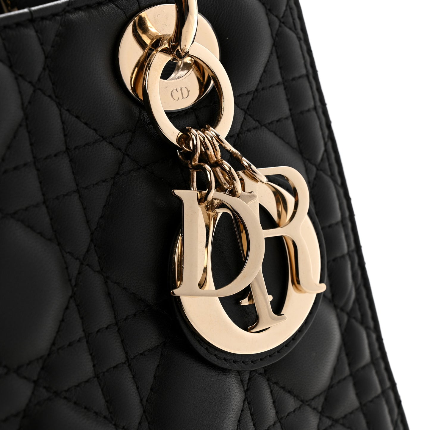 Lambskin Cannage Medium Lady Dior Black