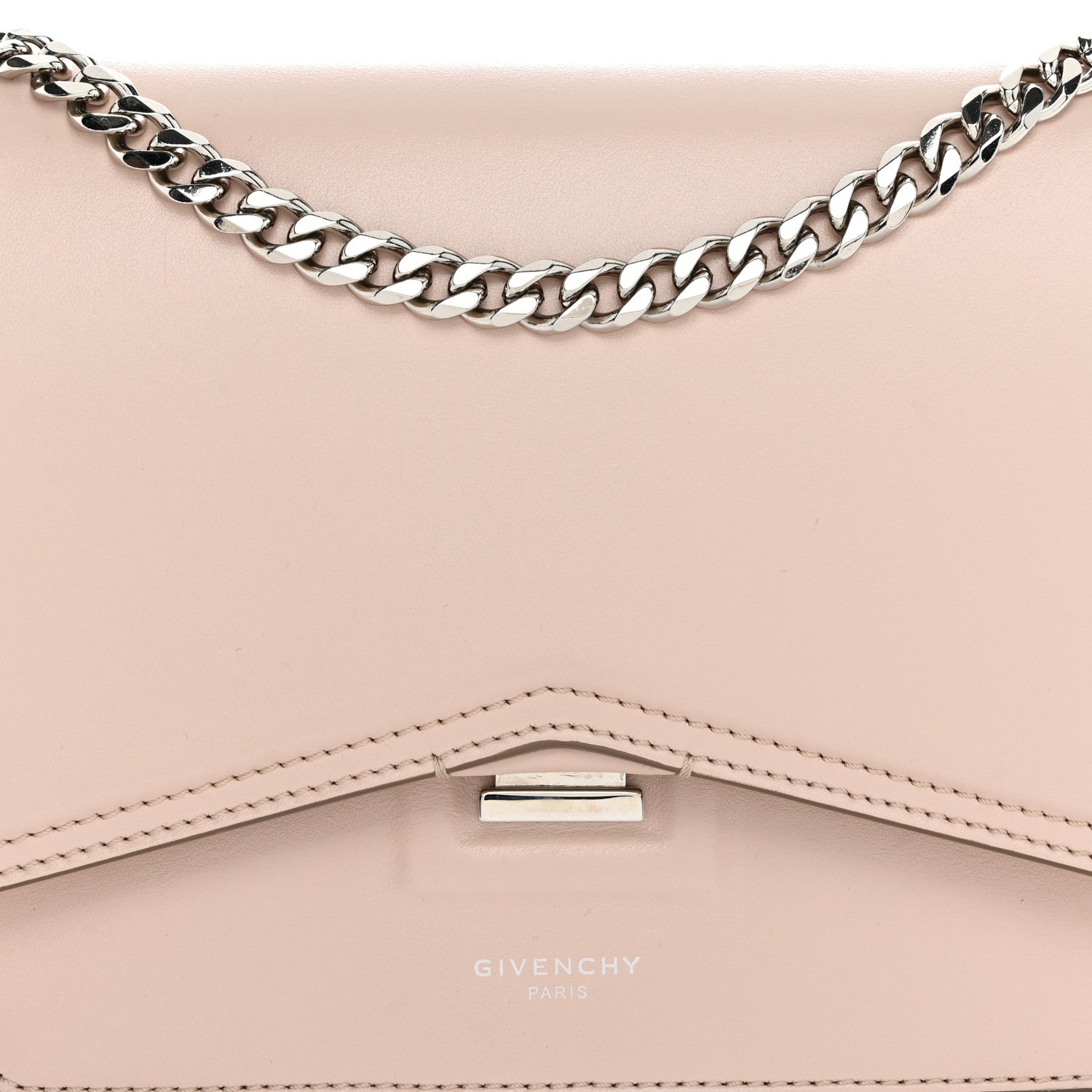 Givenchy Calfskin Bow Cut Chain Wallet Light Pink 8 of 10