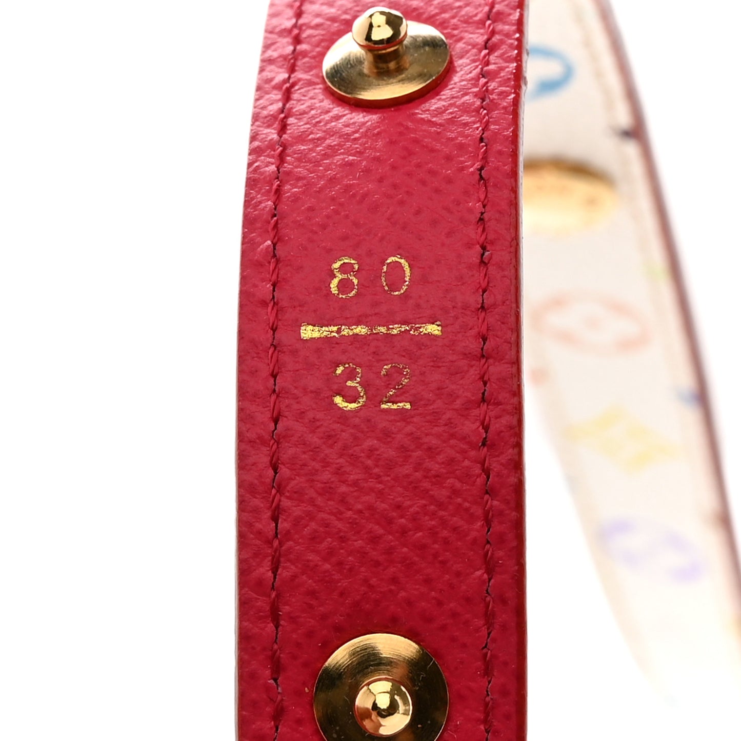 Monogram Multicolor Reversible Snap Belt 80 32 White Fuchsia