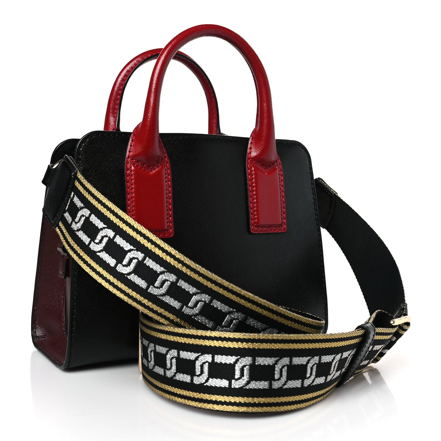 Saffiano Little Big Shot Tote Black Multicolor
