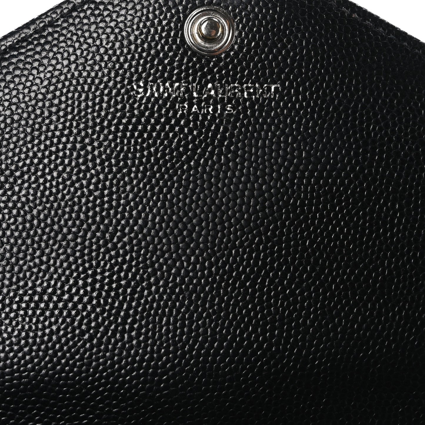 Grain De Poudre Matelasse Chevron Monogram Chain Wallet Black